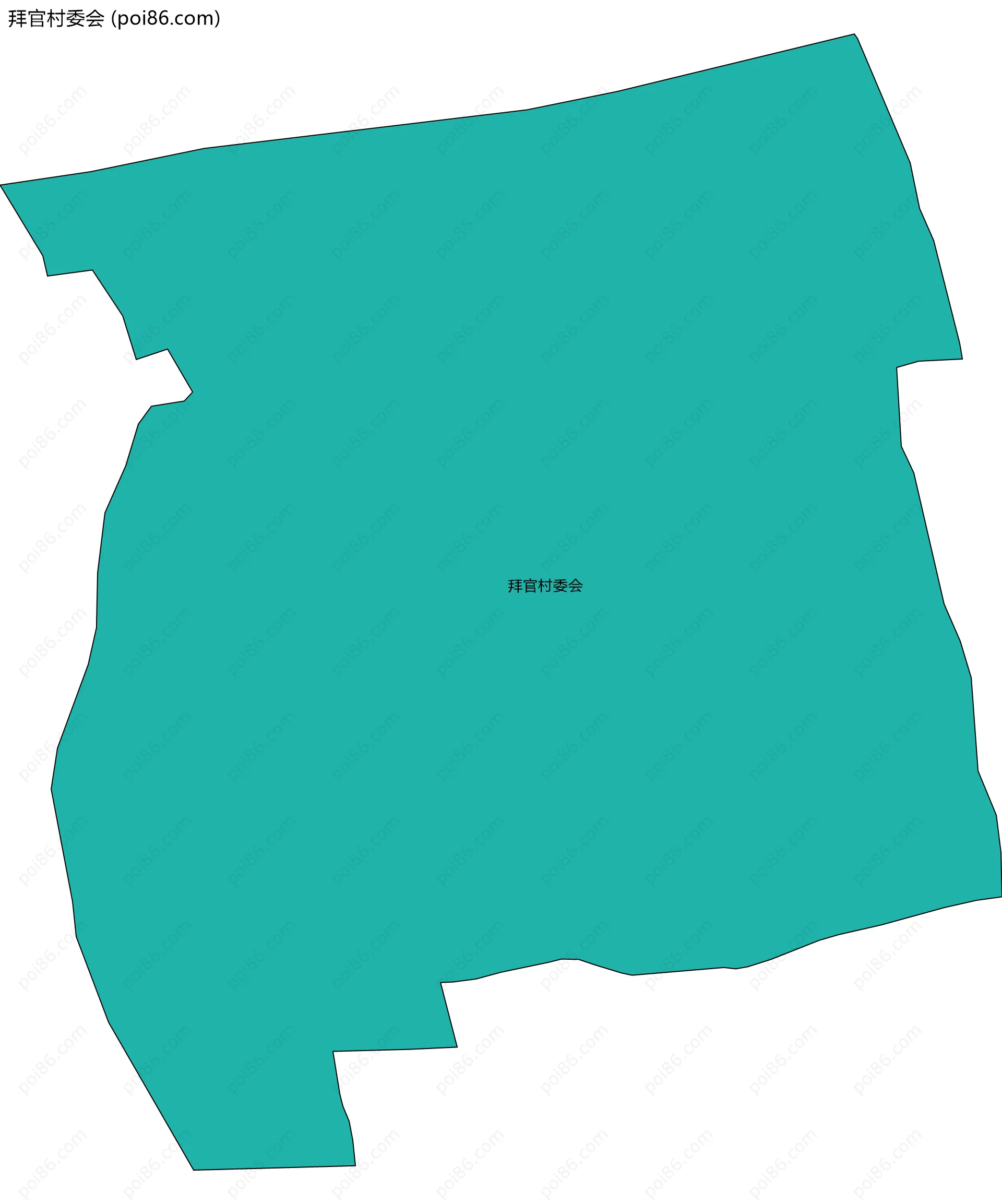 拜官村委会边界地图