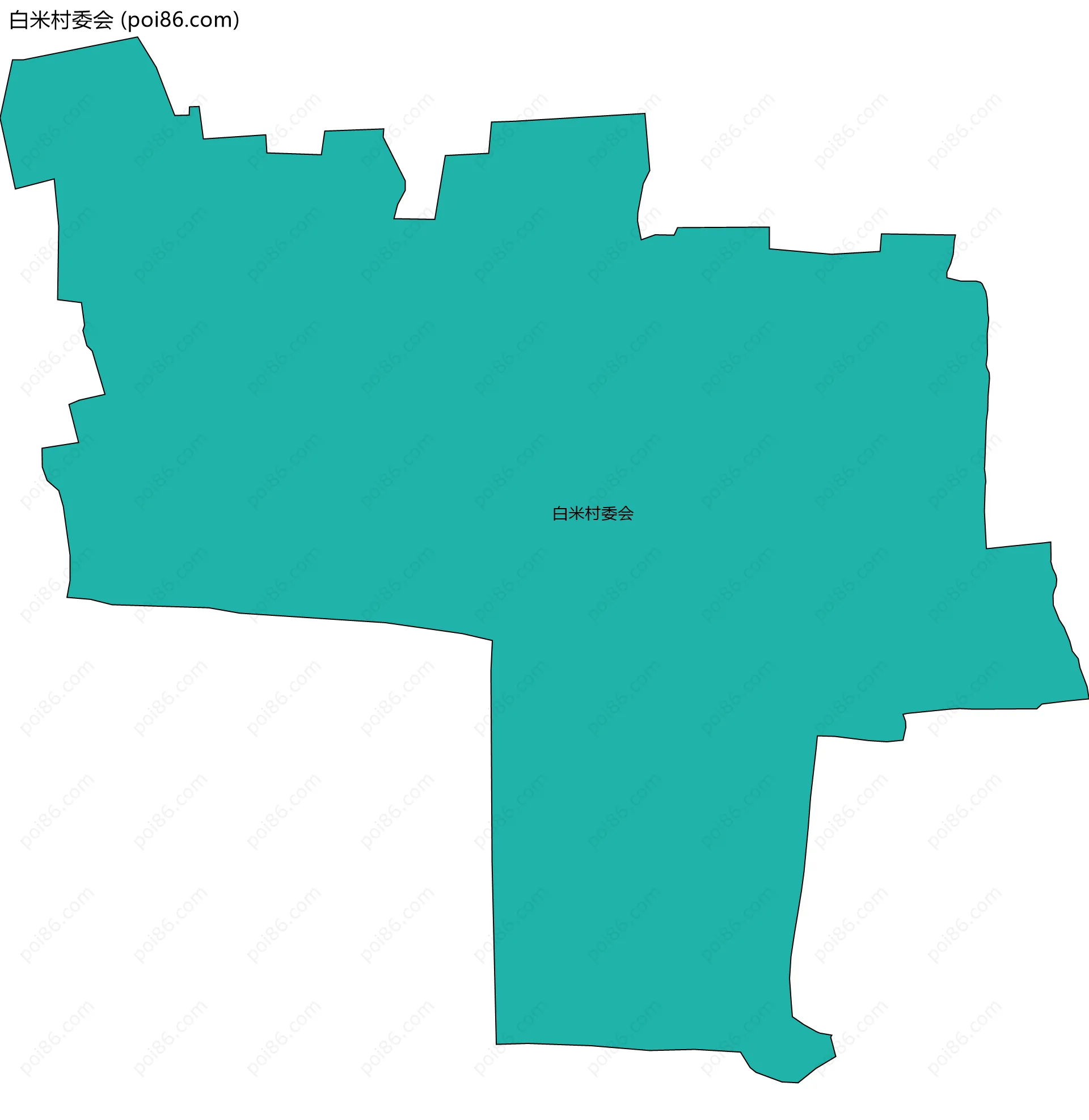 白米村委会边界地图