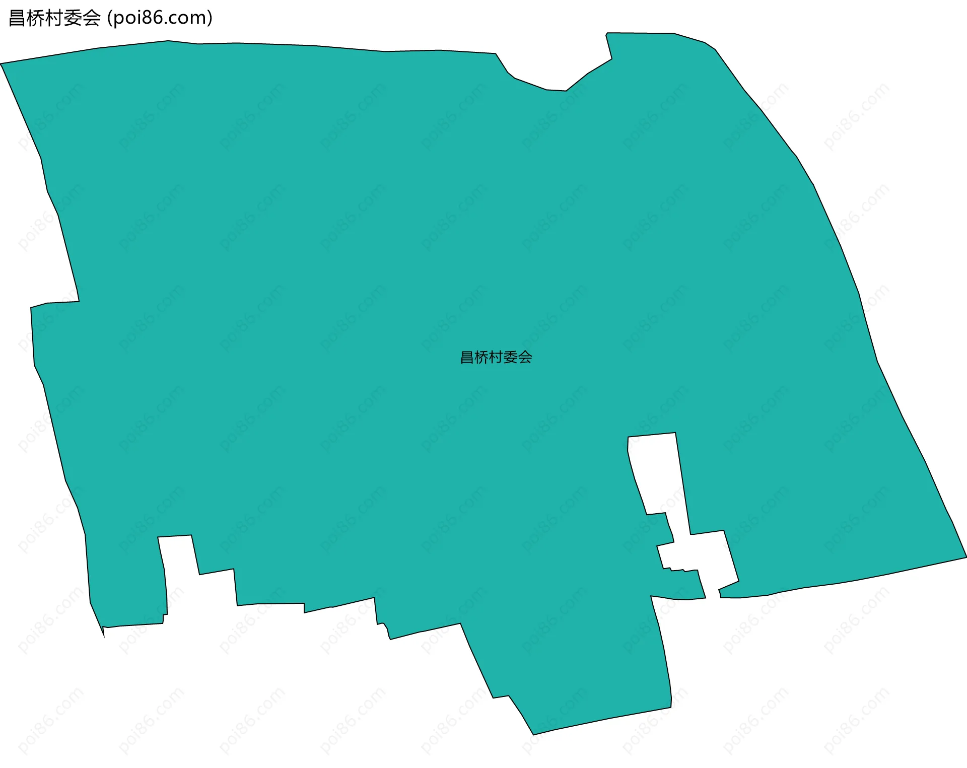 昌桥村委会边界地图