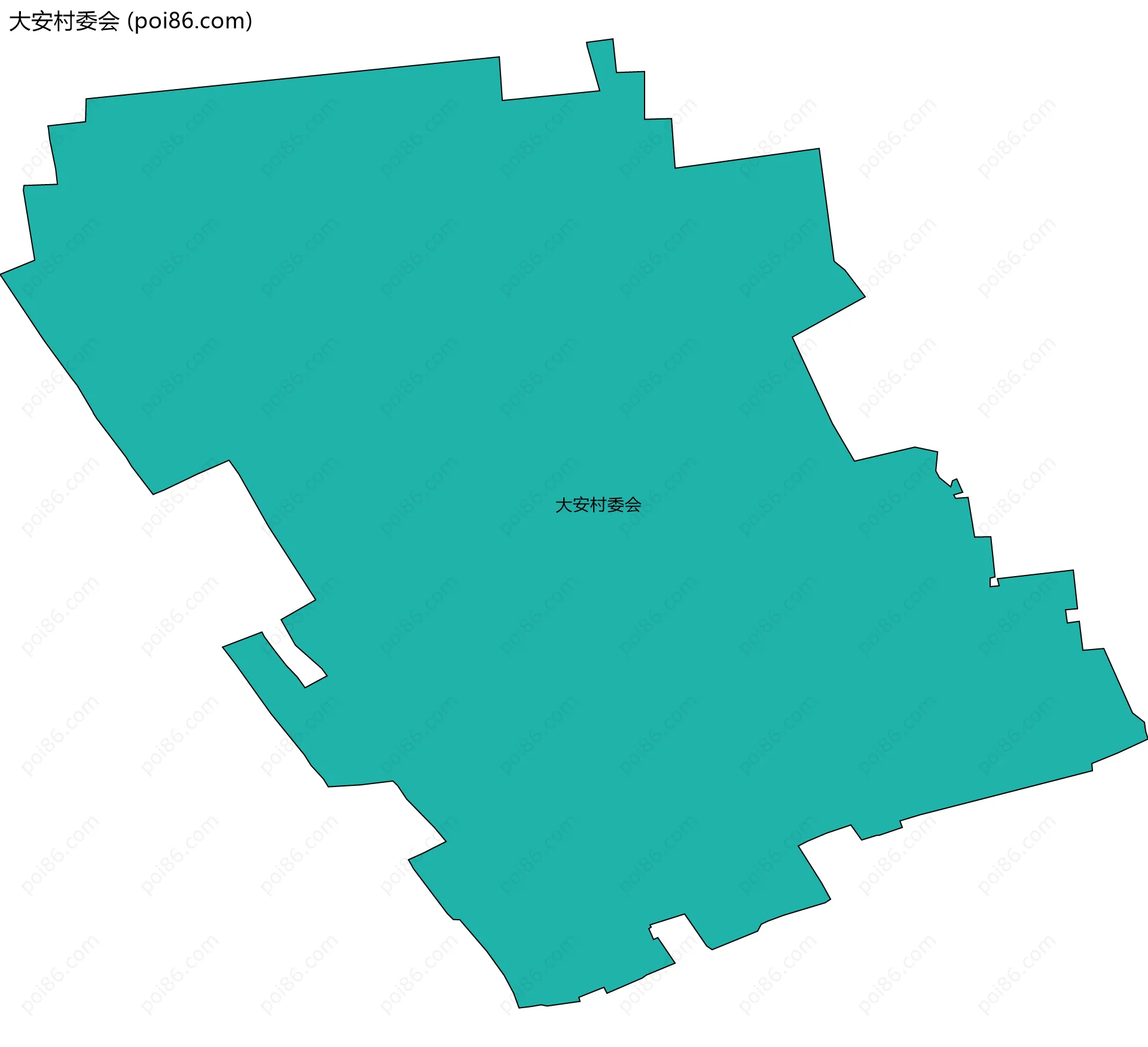 大安村委会边界地图