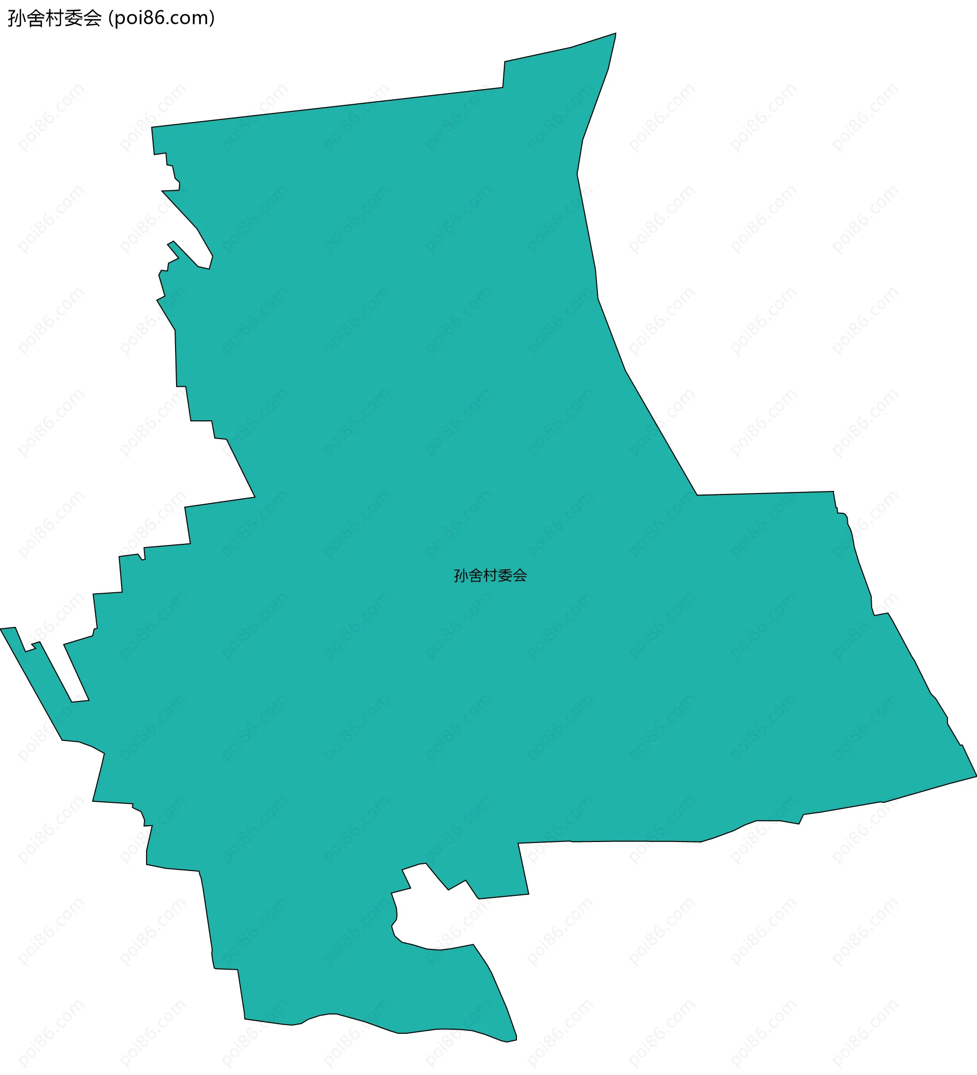 孙舍村委会边界地图