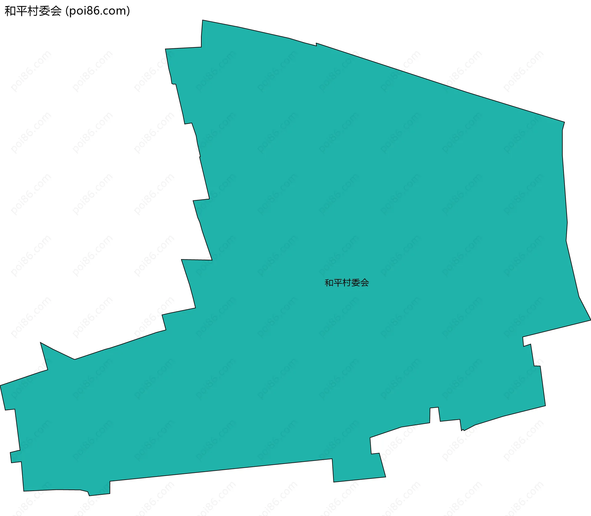 和平村委会边界地图