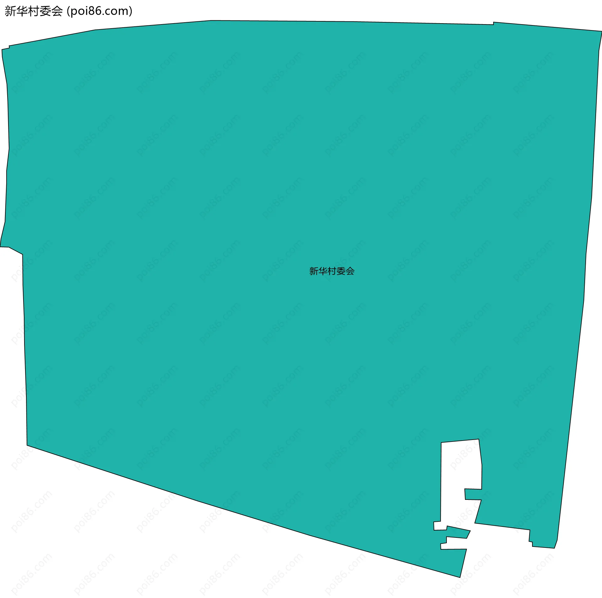 新华村委会边界地图