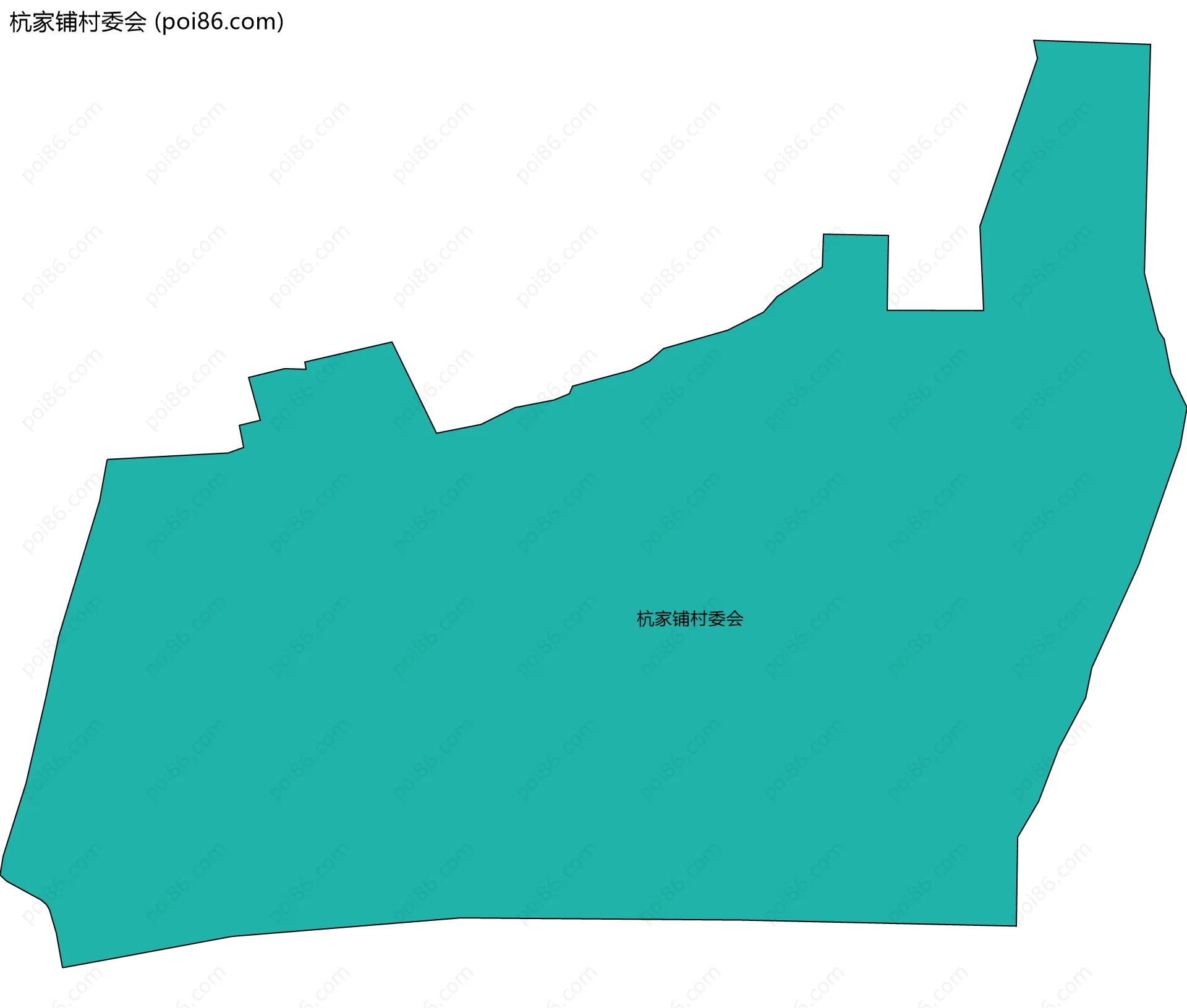 杭家铺村委会边界地图