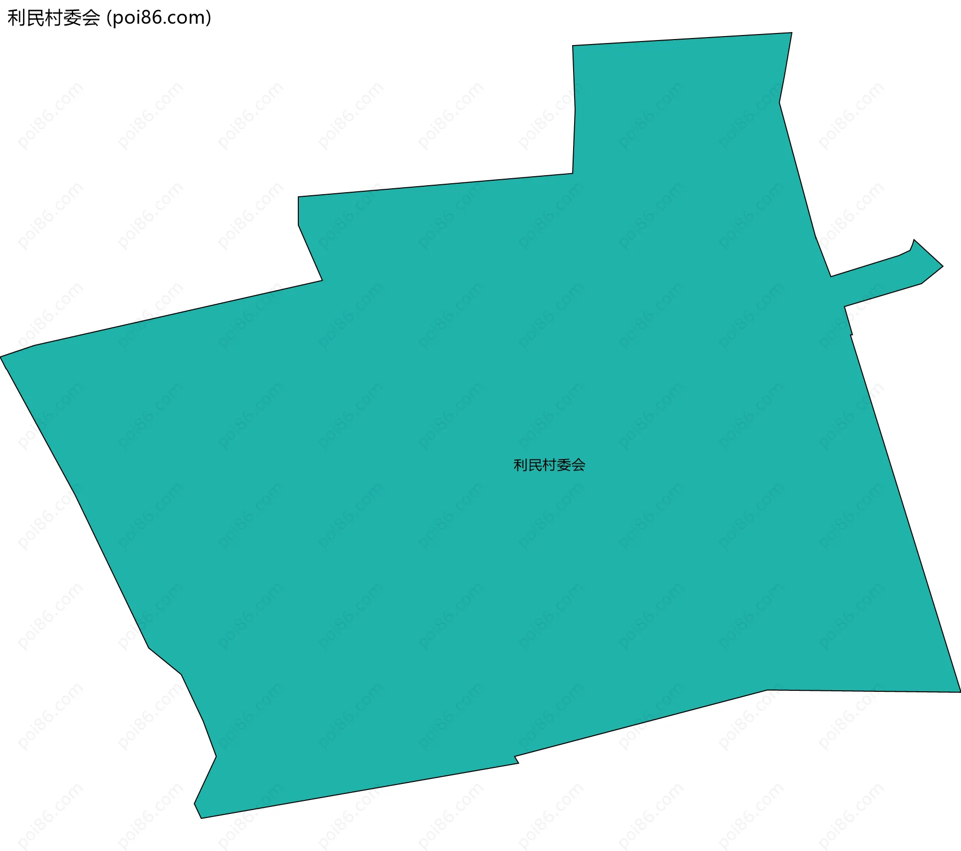 利民村委会边界地图