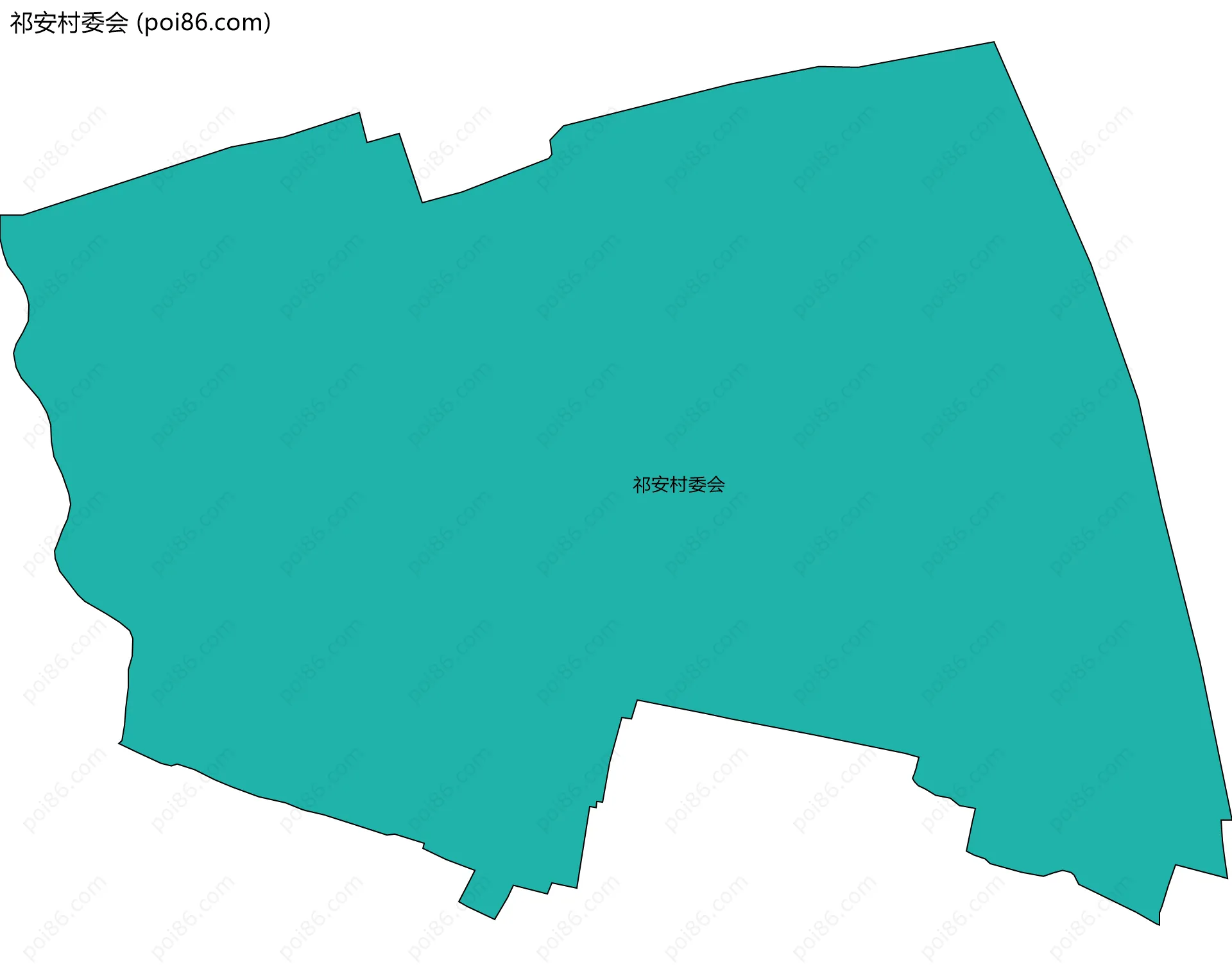 祁安村委会边界地图