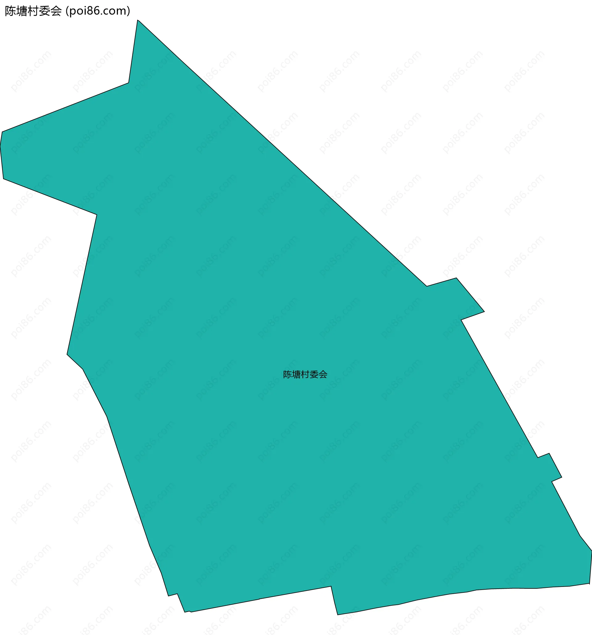 陈塘村委会边界地图
