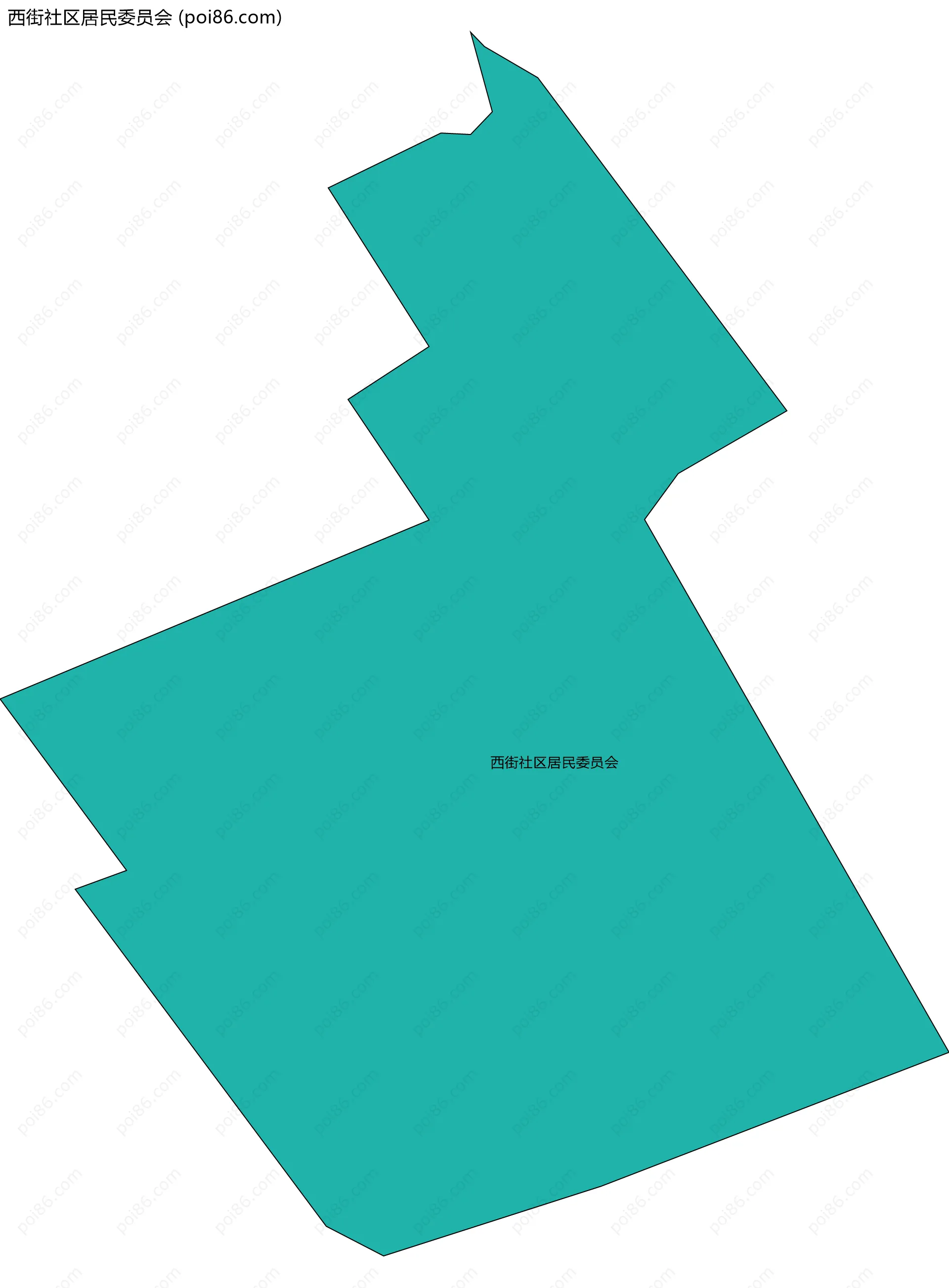 西街社区居民委员会边界地图