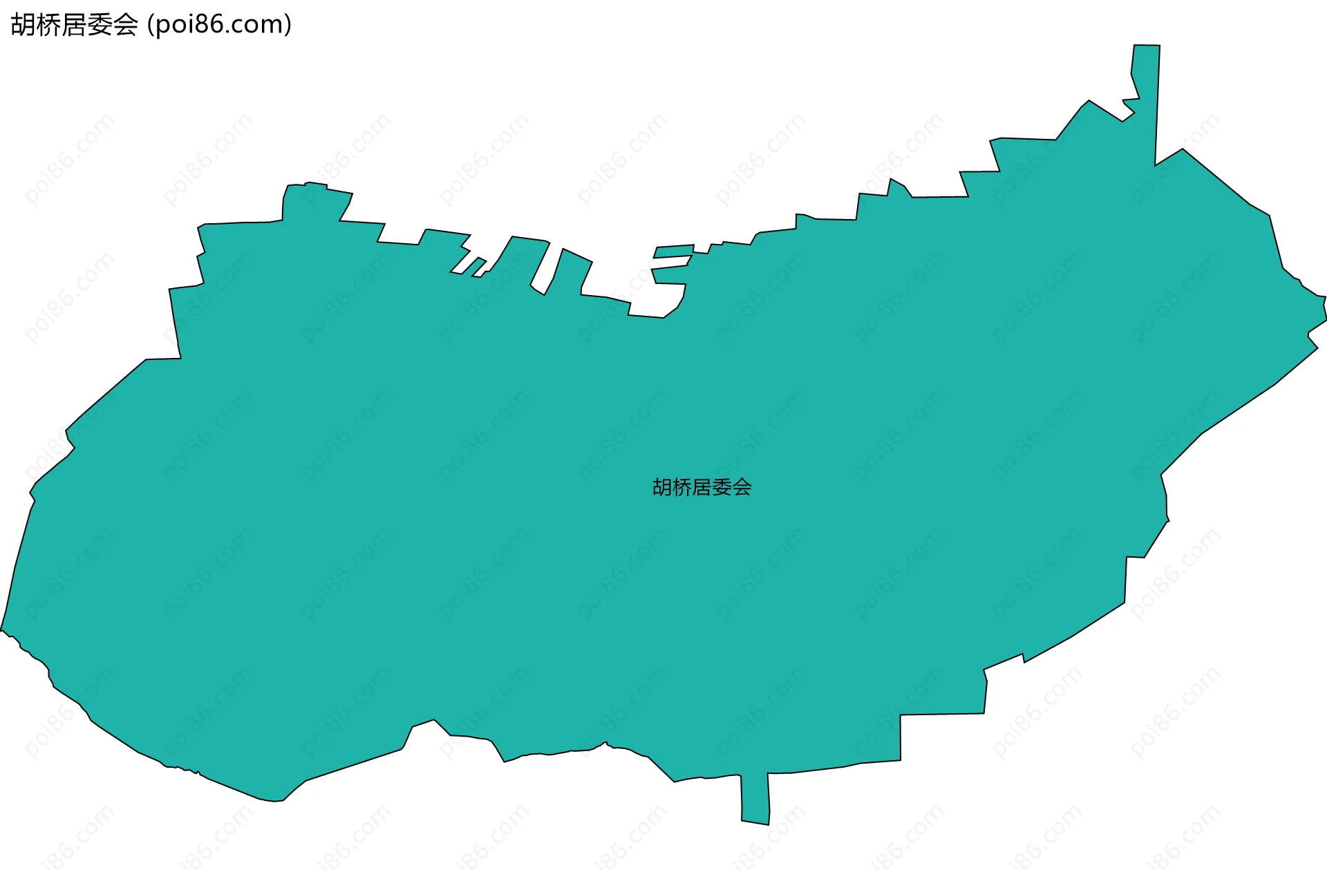 胡桥居委会边界地图
