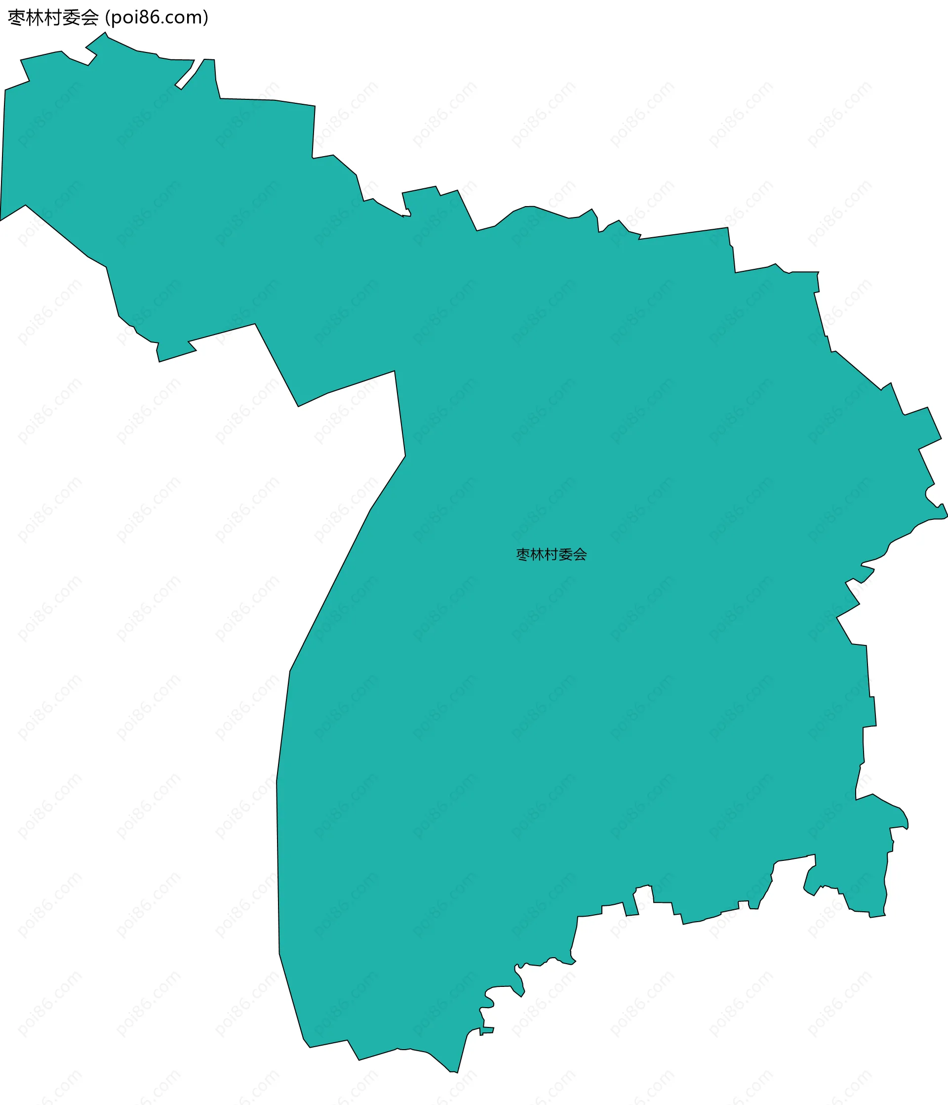 枣林村委会边界地图