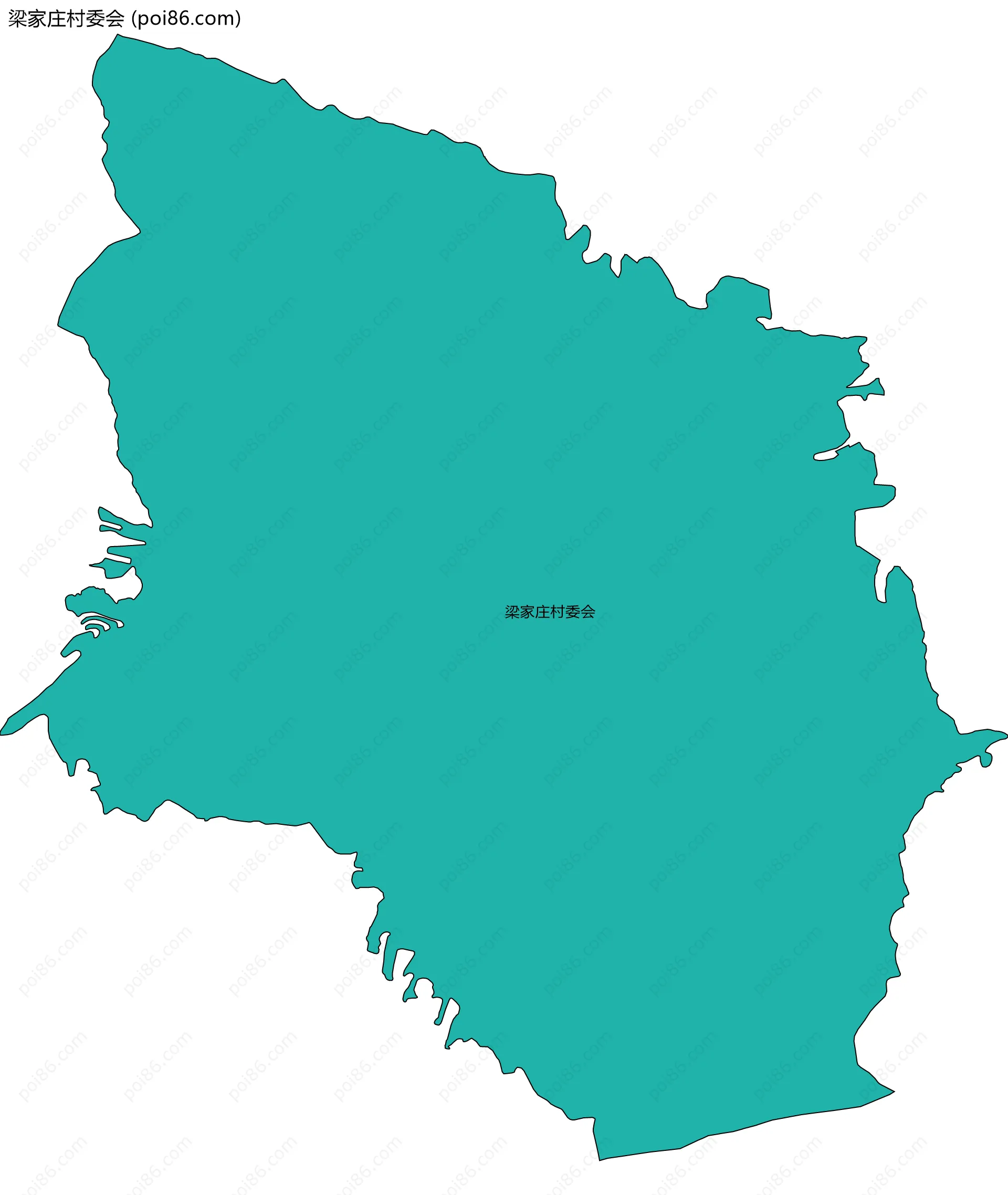 梁家庄村委会边界地图