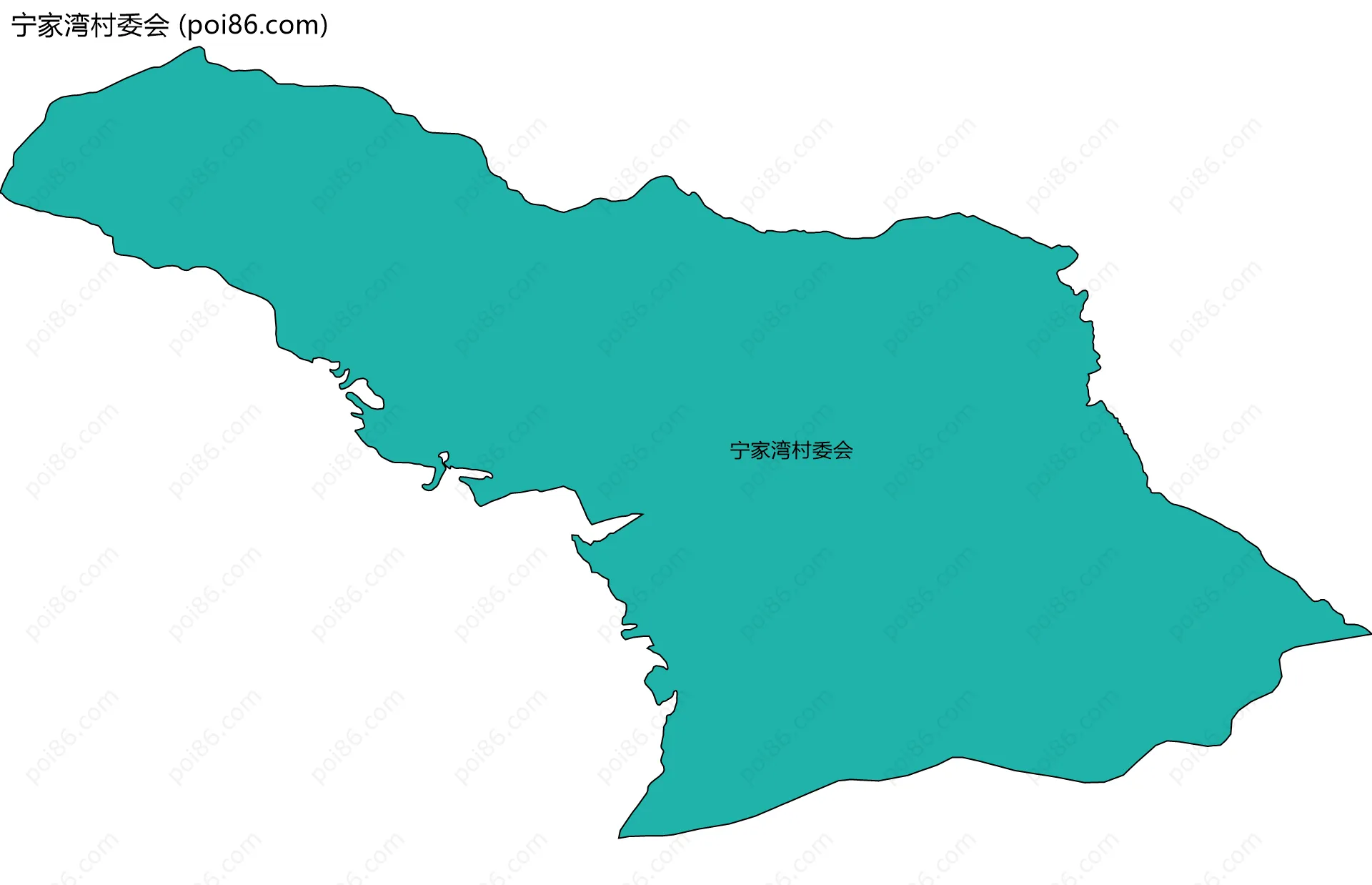 宁家湾村委会边界地图