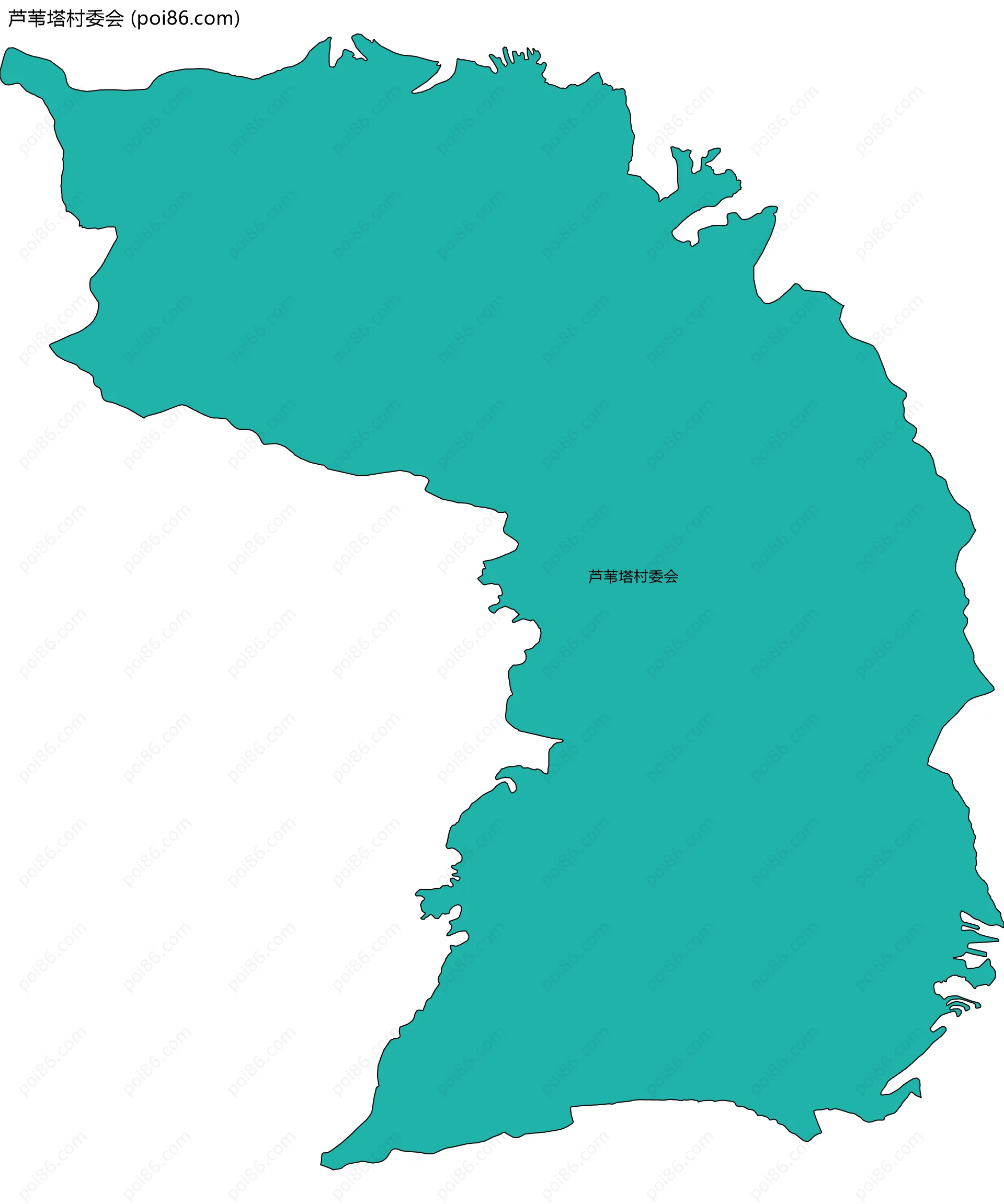 芦苇塔村委会边界地图