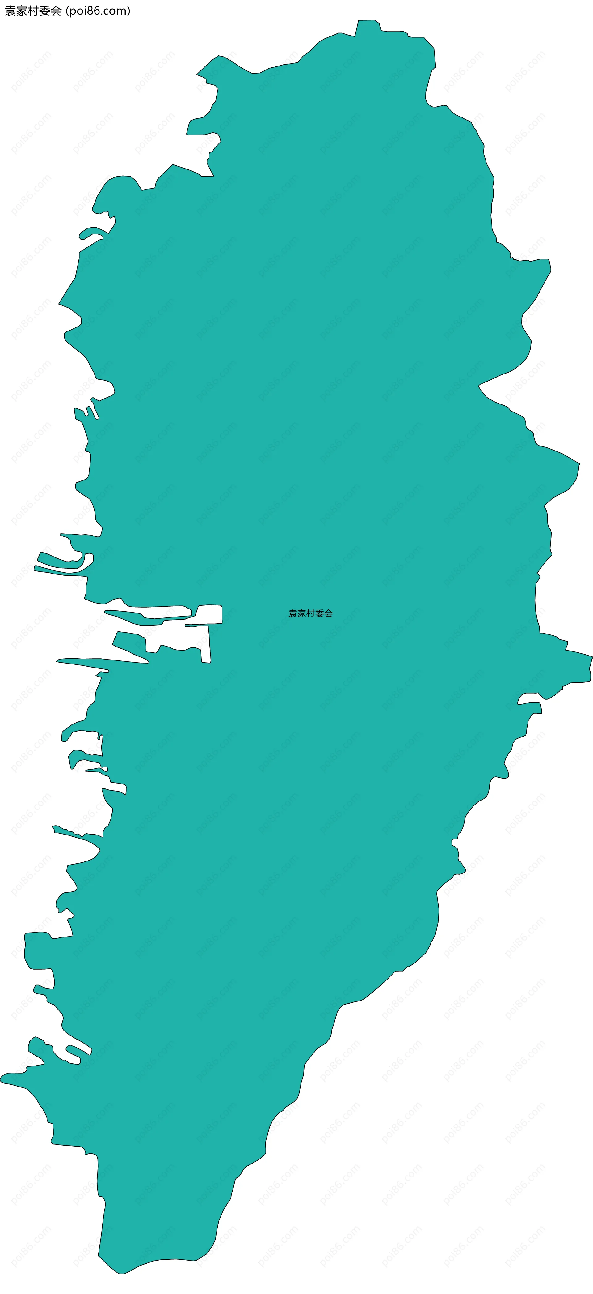 袁家村委会边界地图