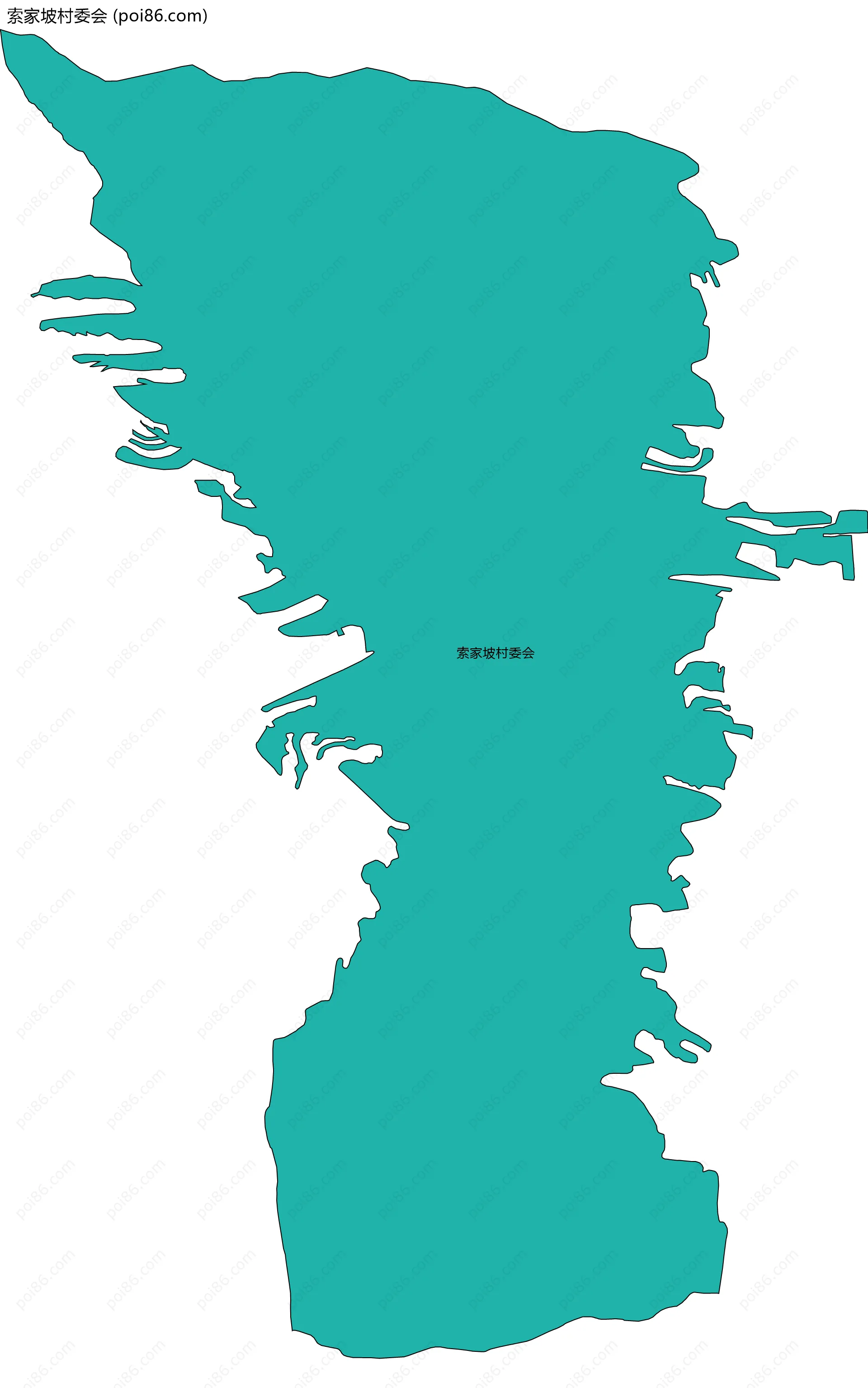 索家坡村委会边界地图