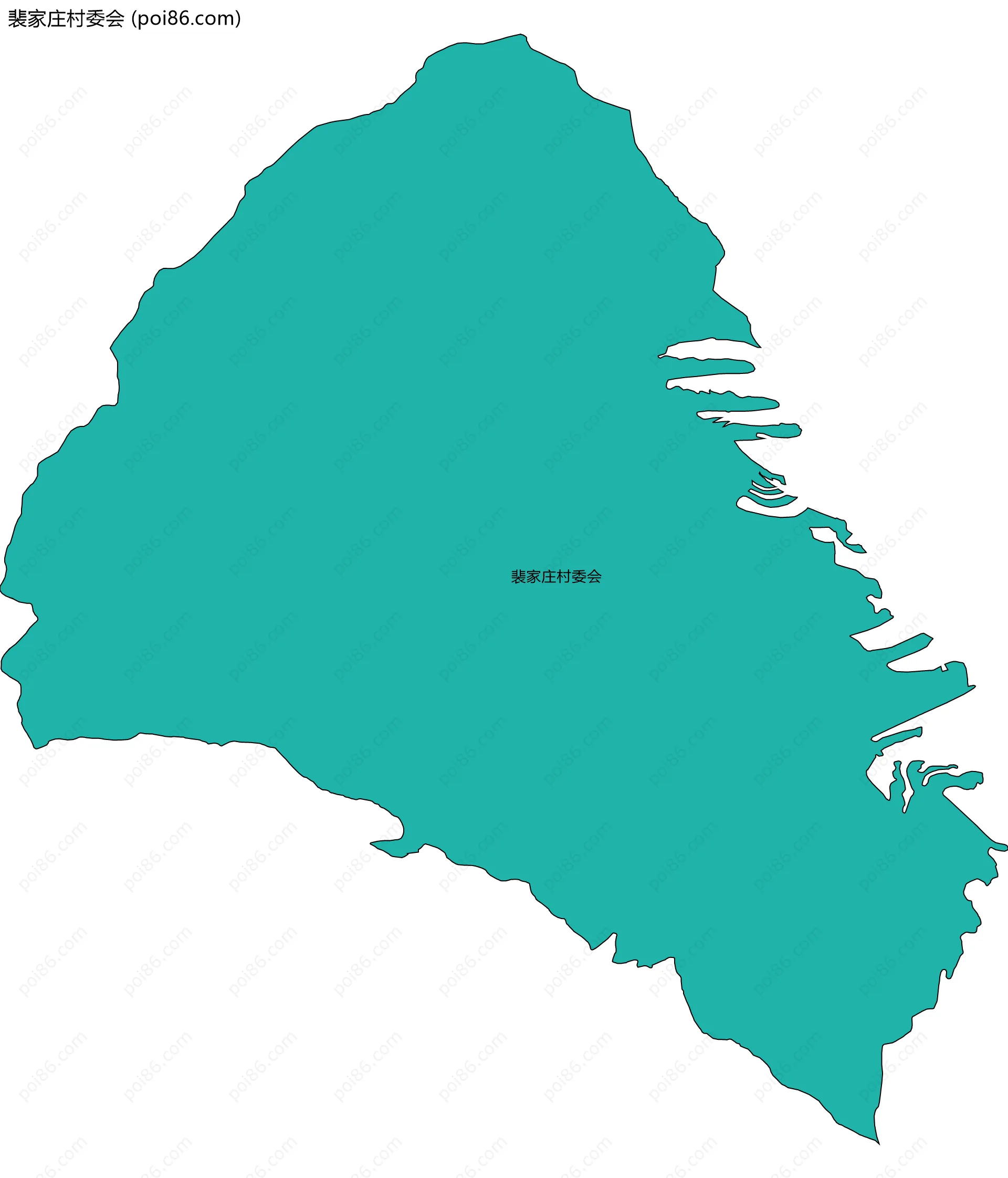 裴家庄村委会边界地图