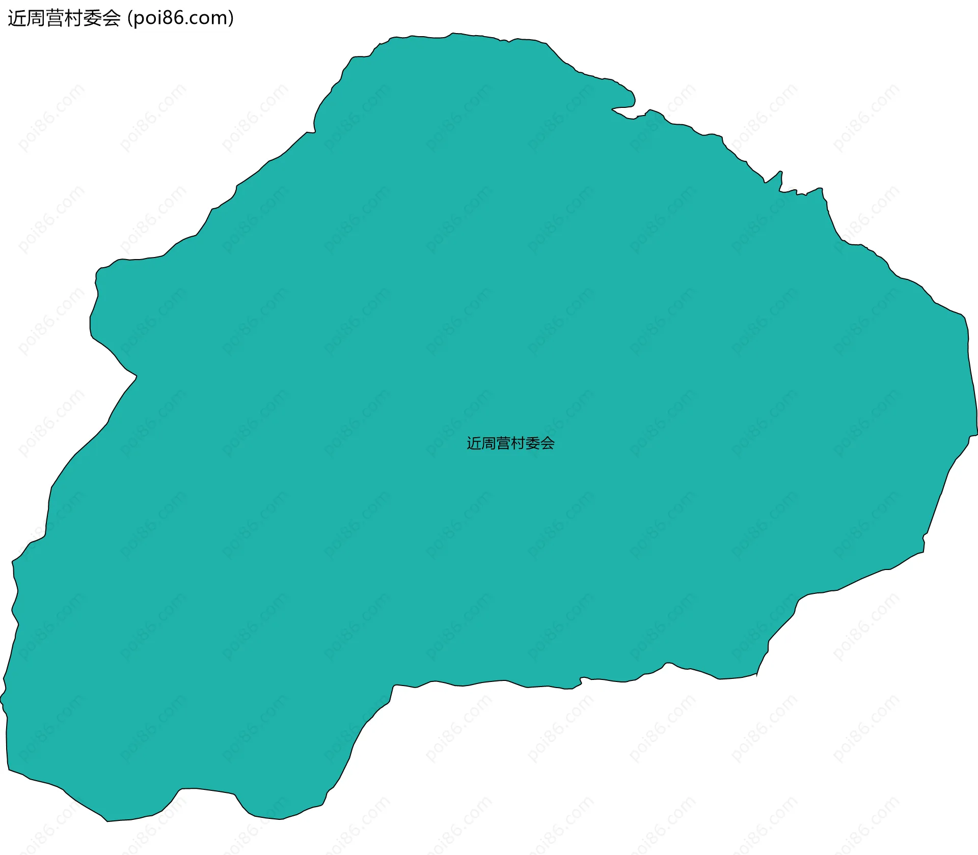 近周营村委会边界地图