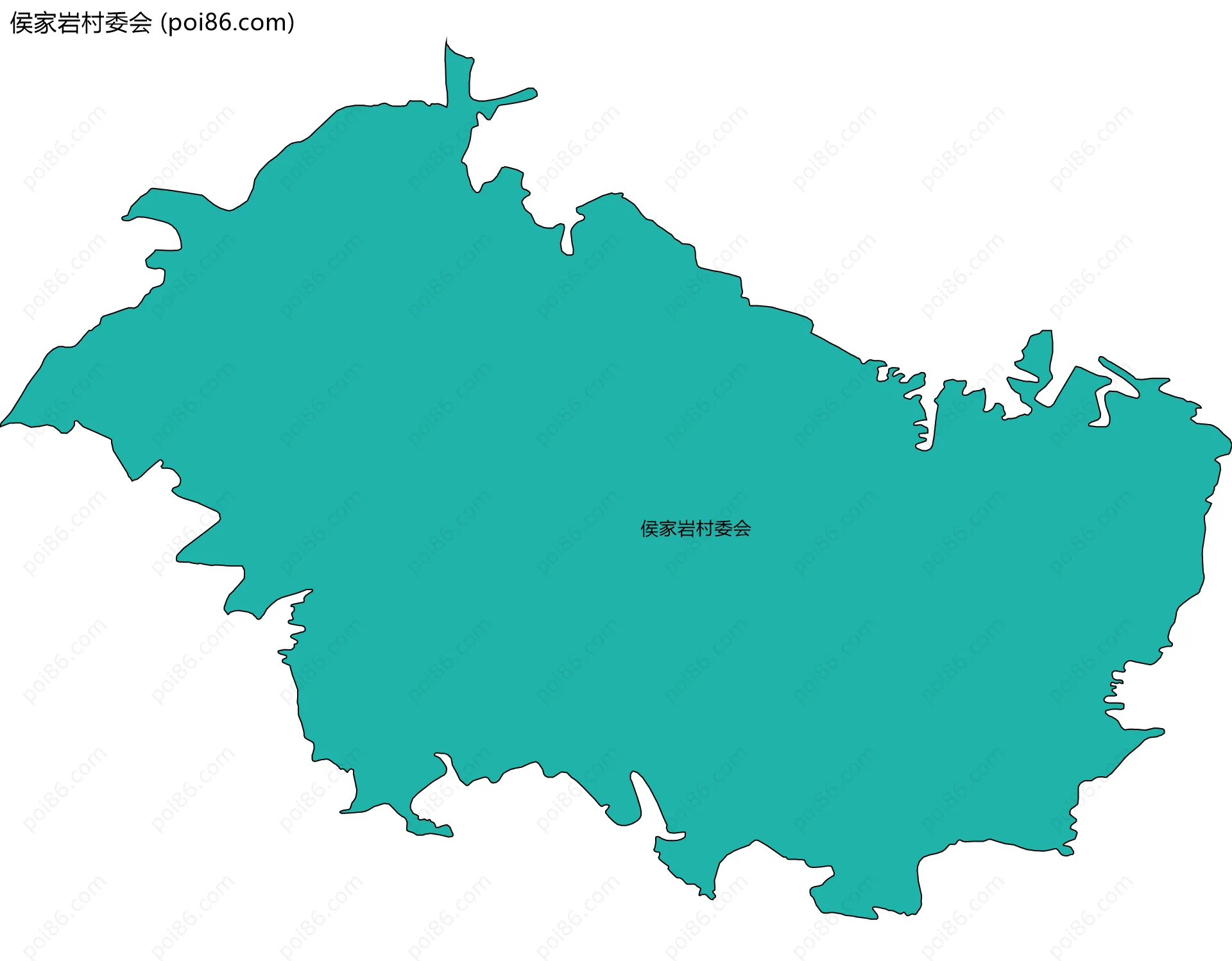 侯家岩村委会边界地图