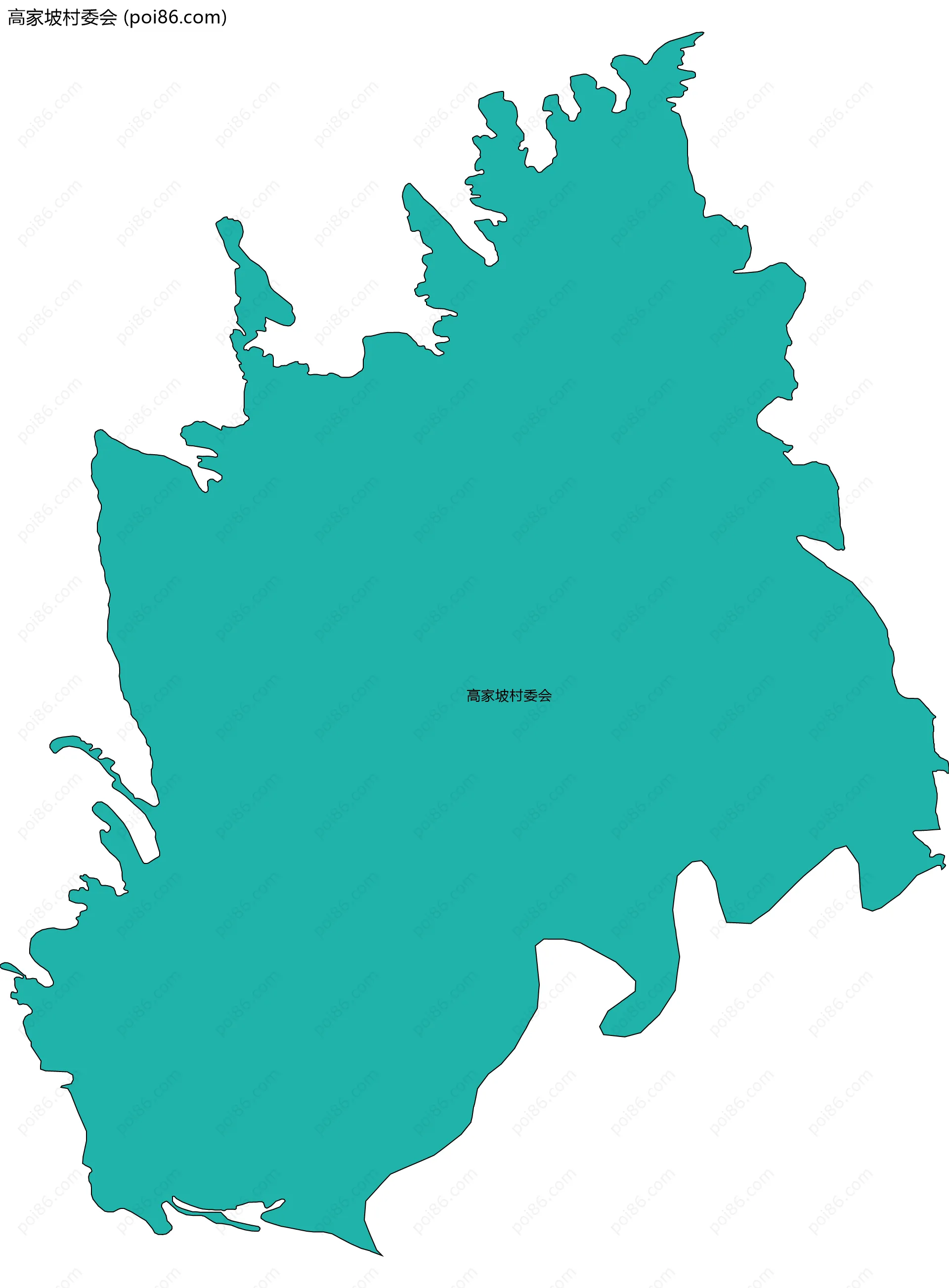 高家坡村委会边界地图