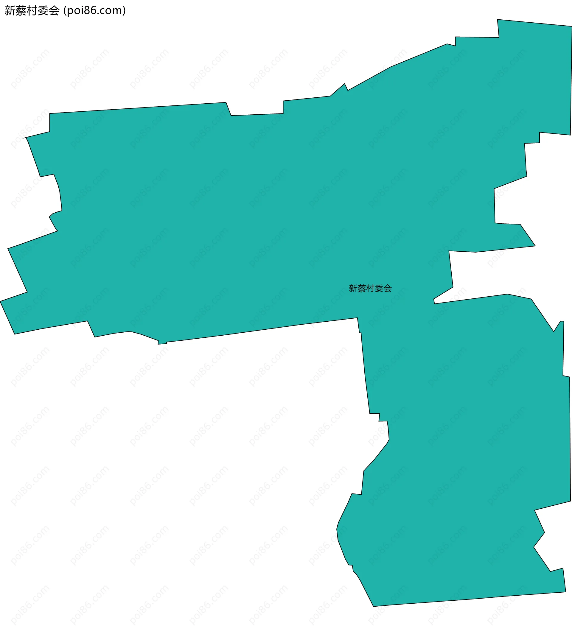 新蔡村委会边界地图