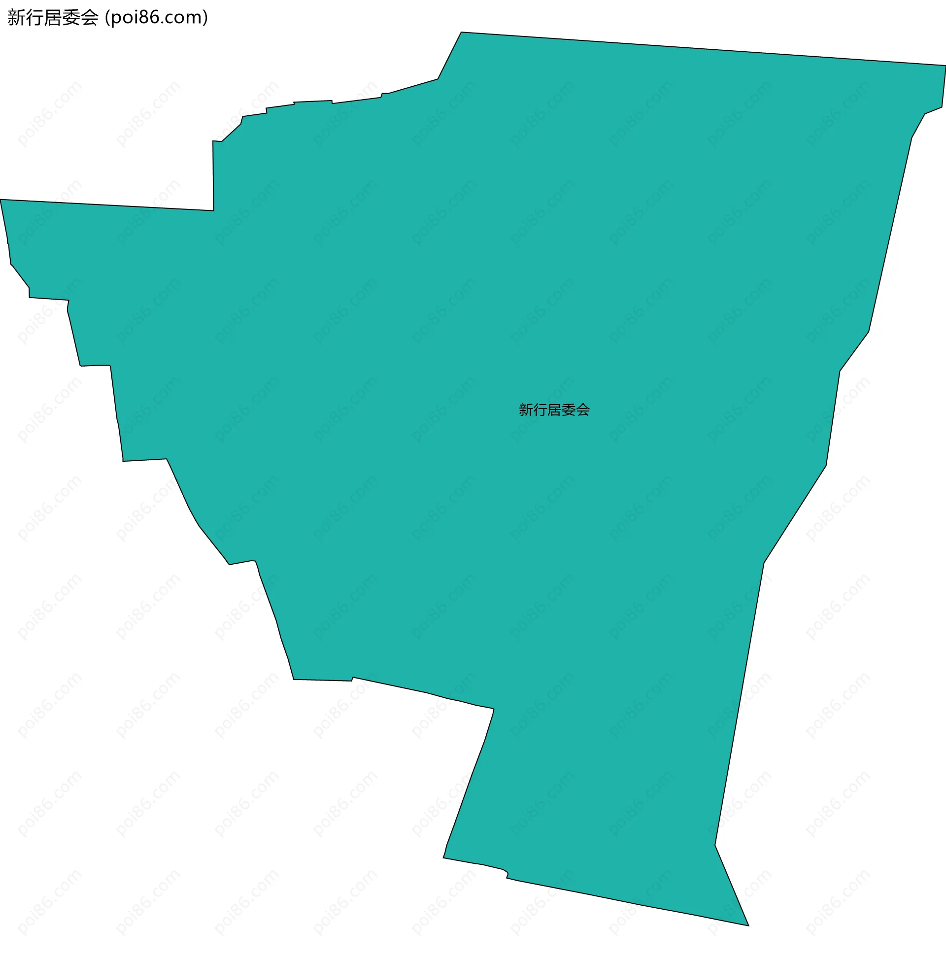 新行居委会边界地图