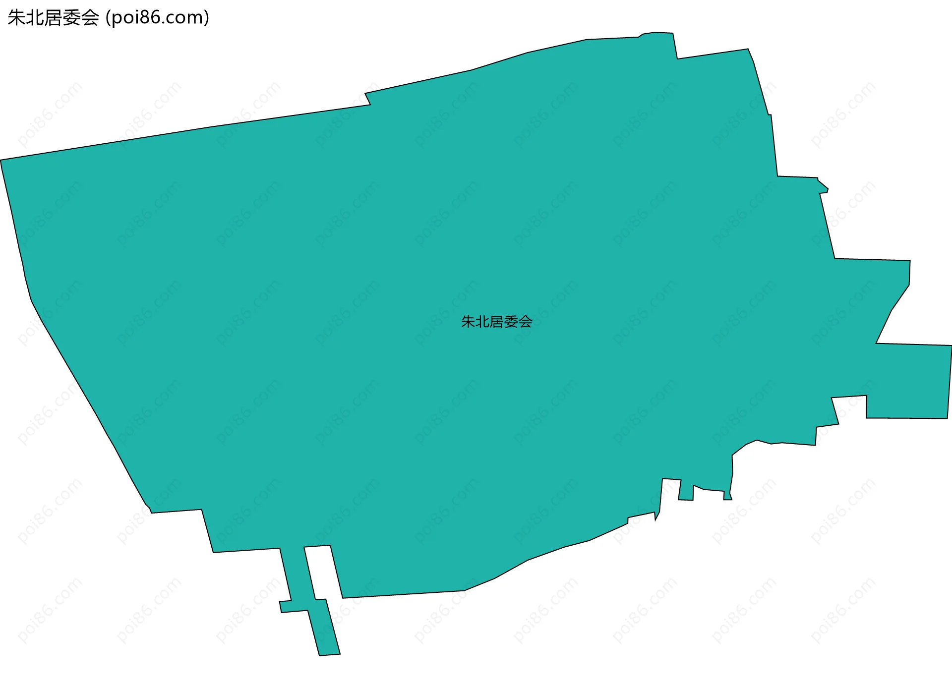 朱北居委会边界地图