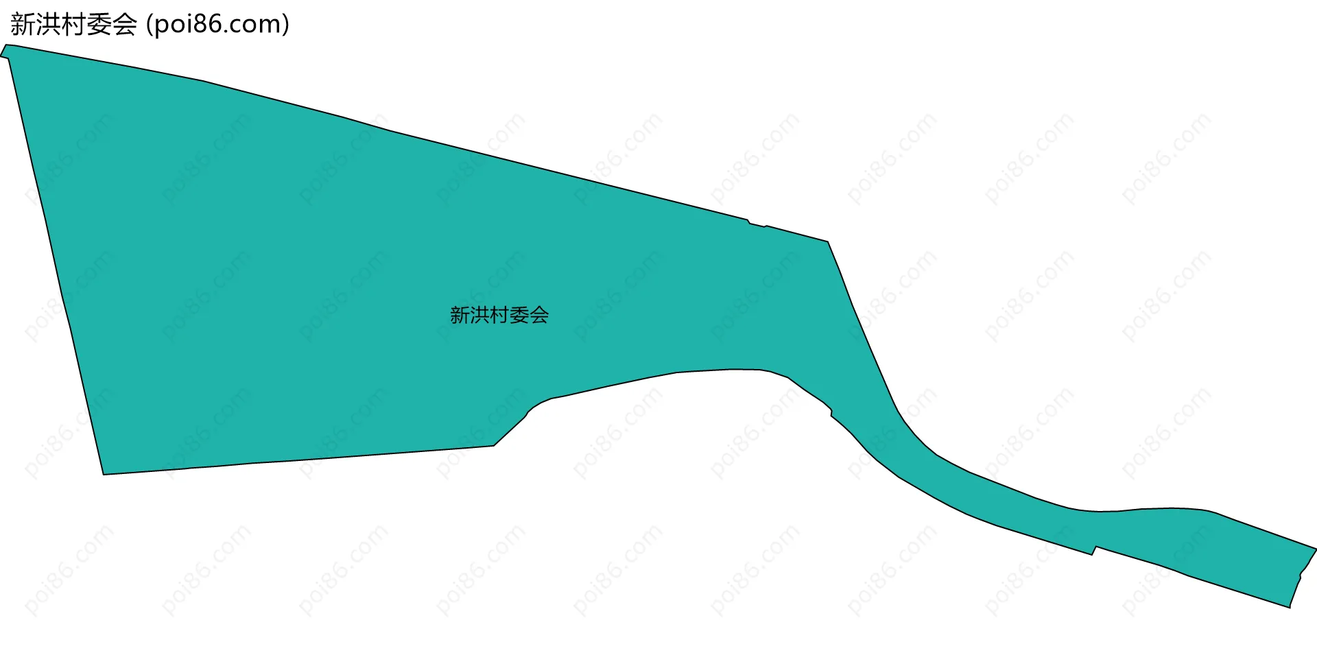 新洪村委会边界地图