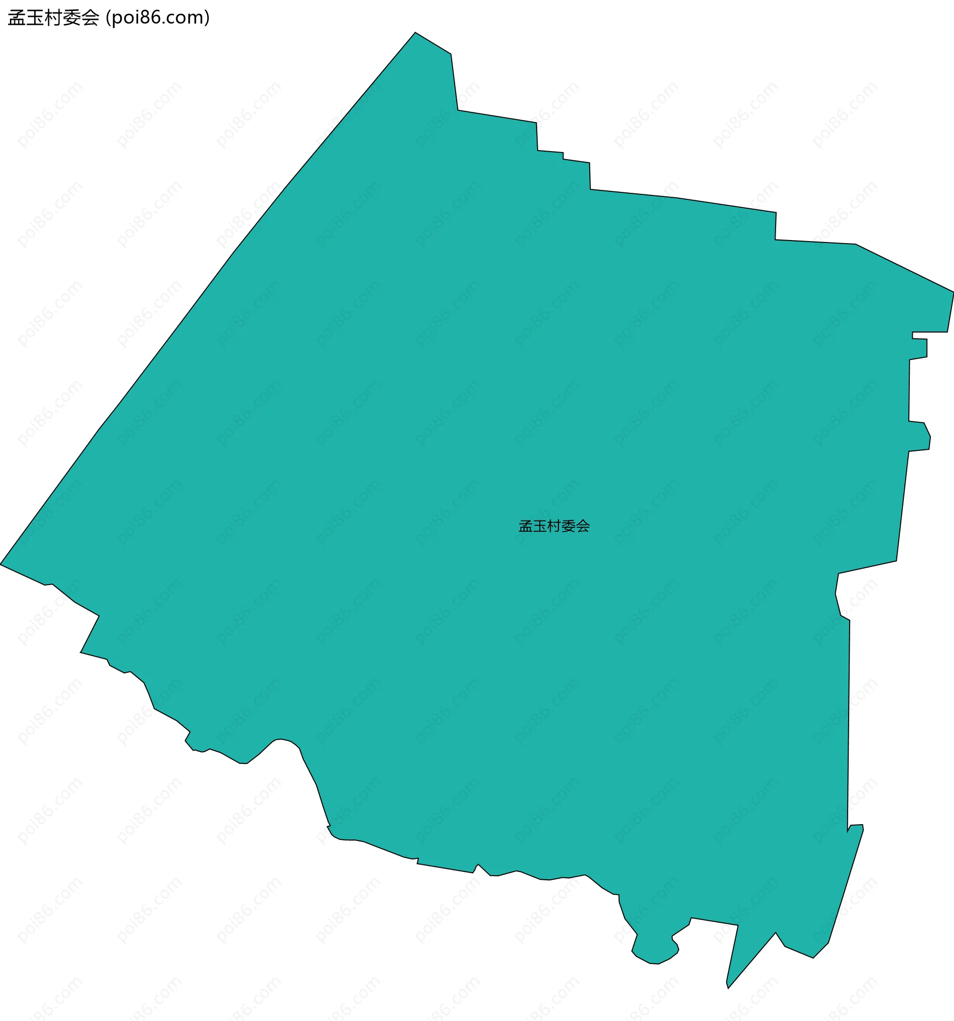 孟玉村委会边界地图