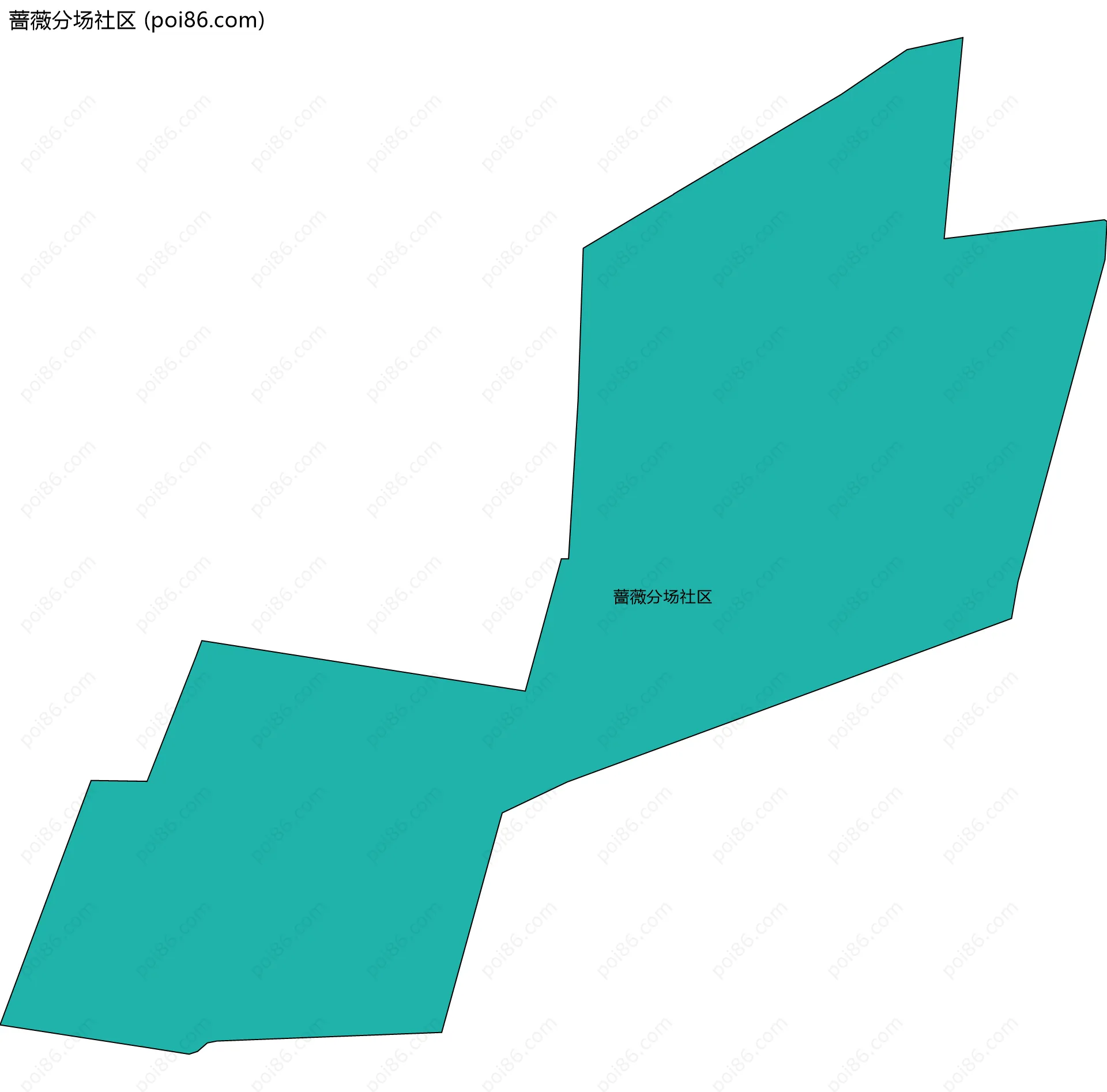 蔷薇分场社区边界地图