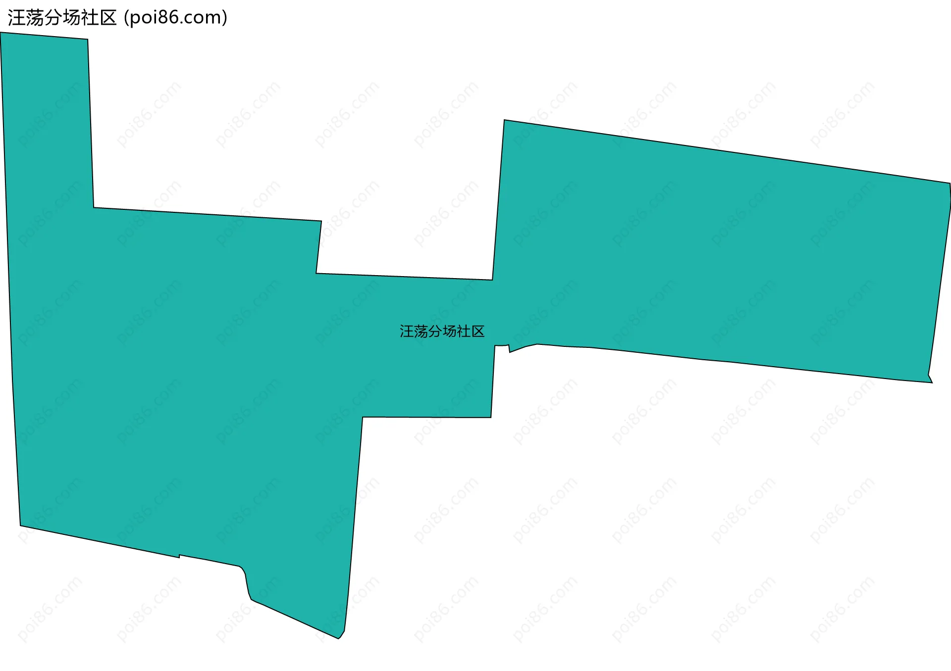 汪荡分场社区边界地图