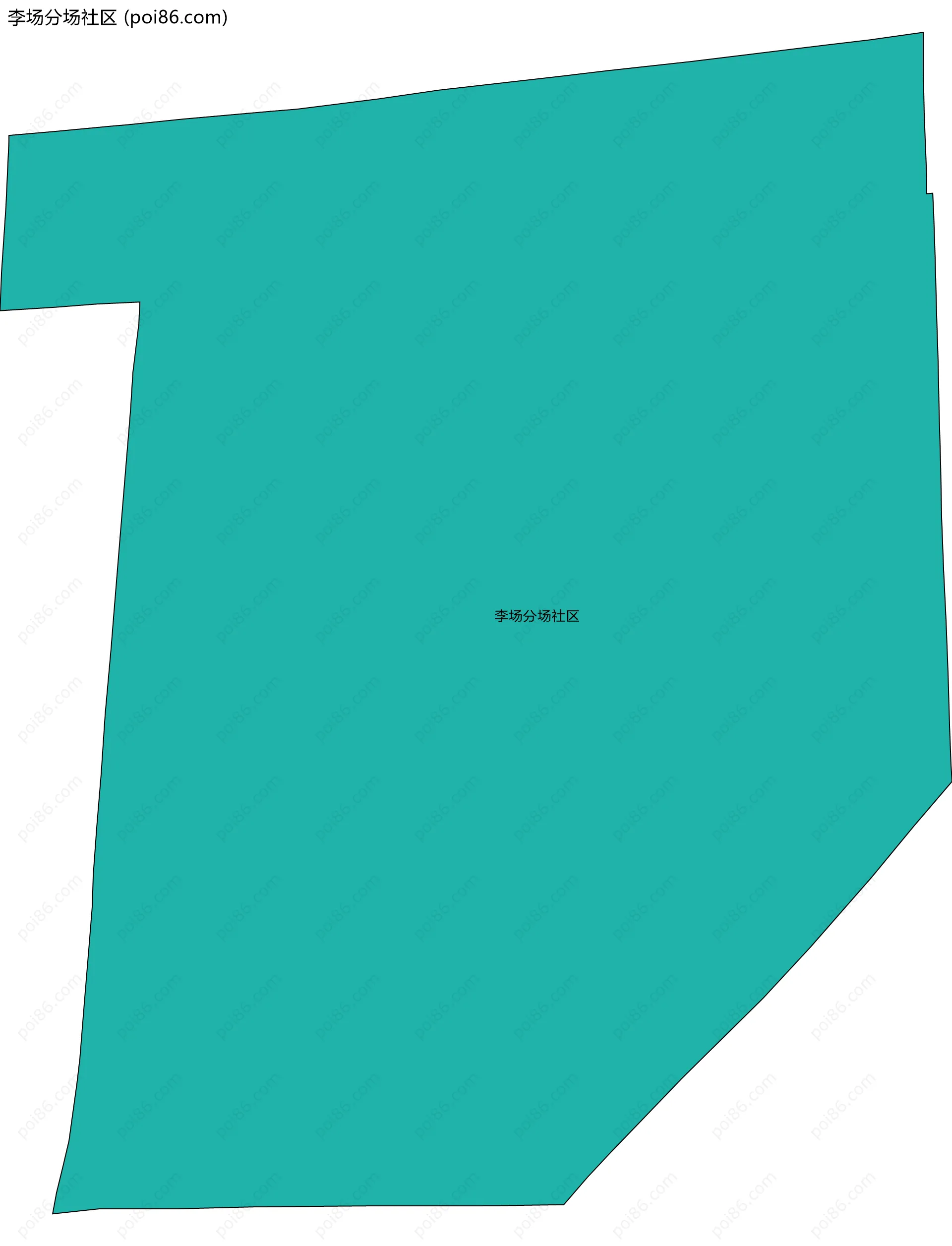 李场分场社区边界地图