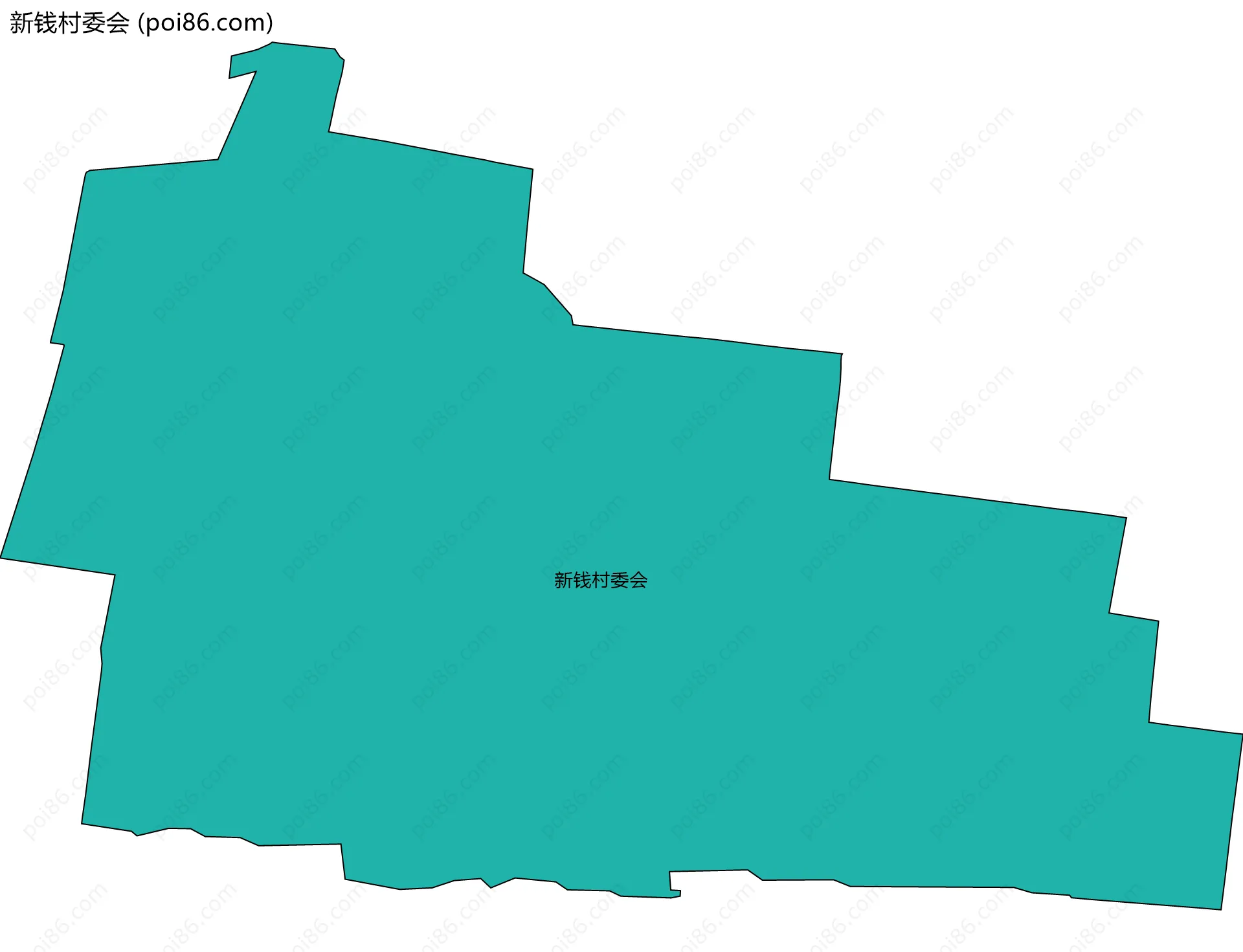 新钱村委会边界地图