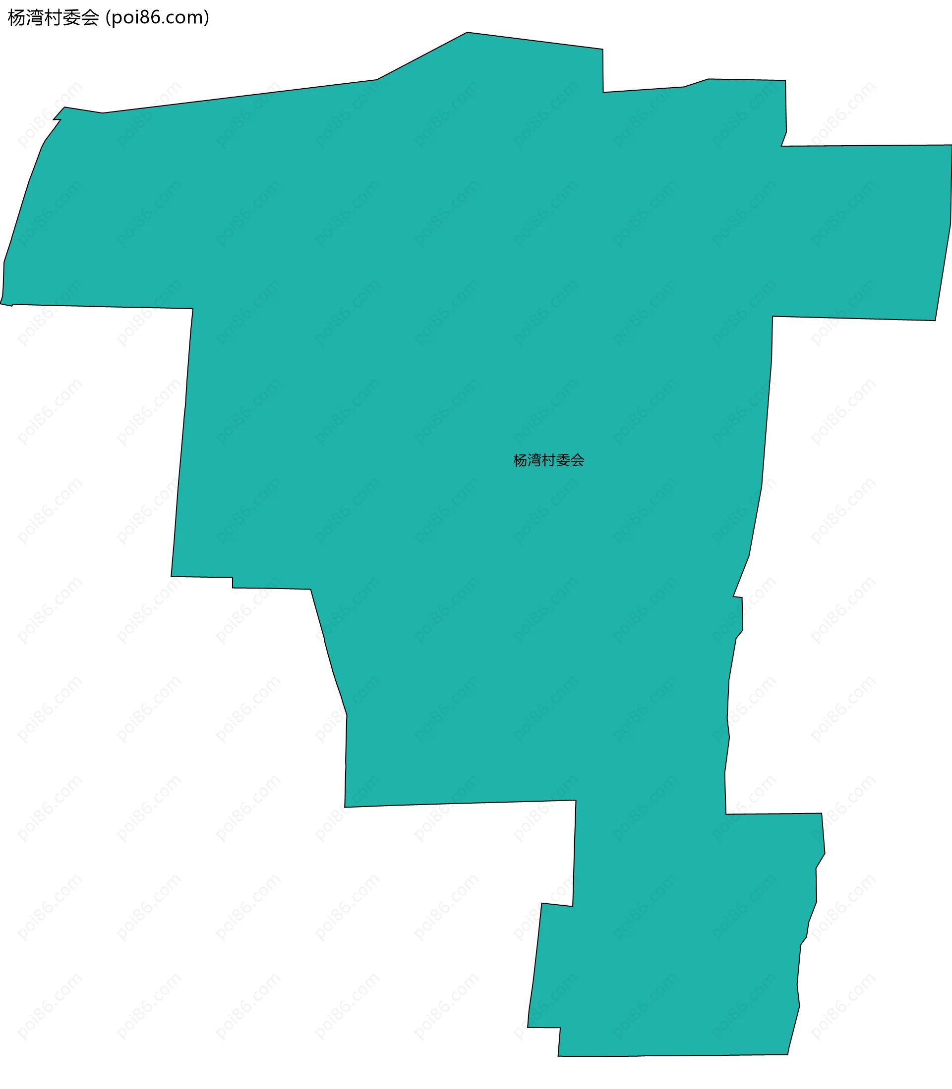 杨湾村委会边界地图