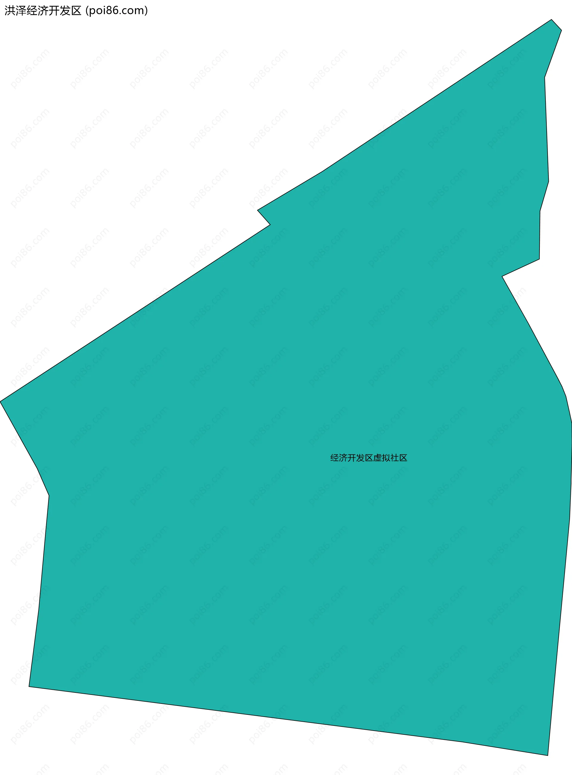 洪泽经济开发区边界地图(五级行政区划)