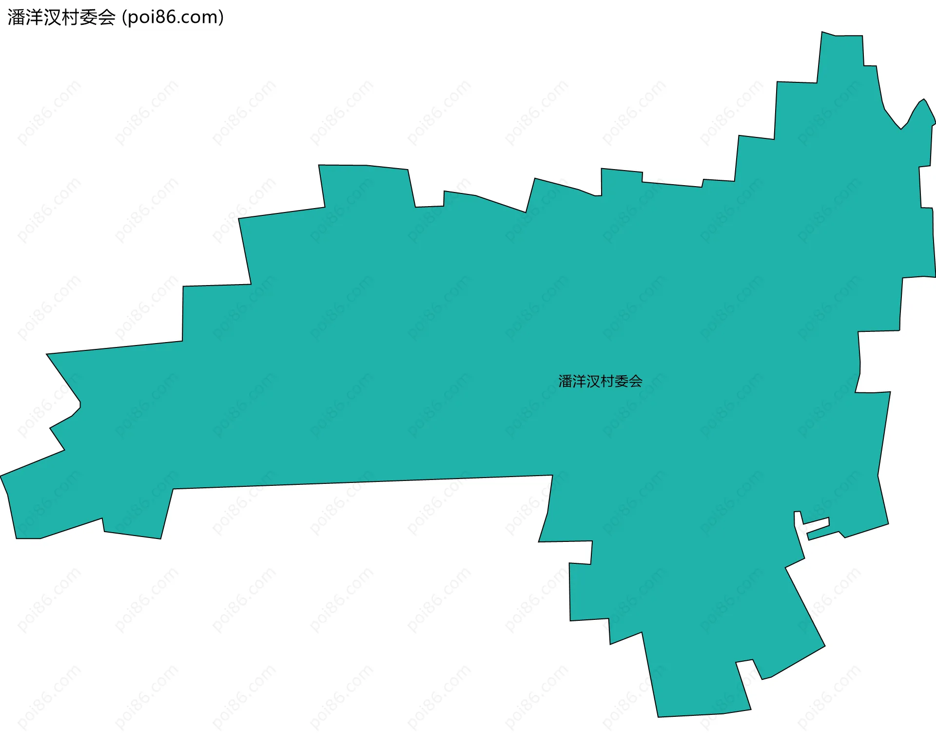 潘洋汊村委会边界地图