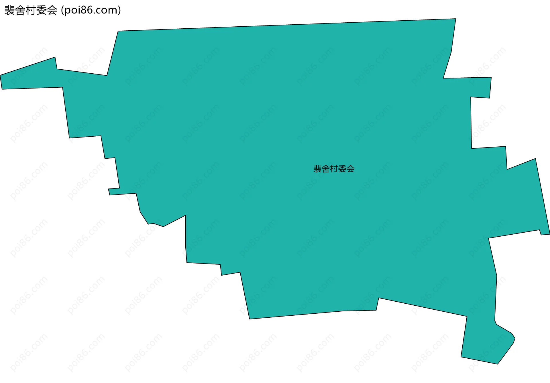 裴舍村委会边界地图
