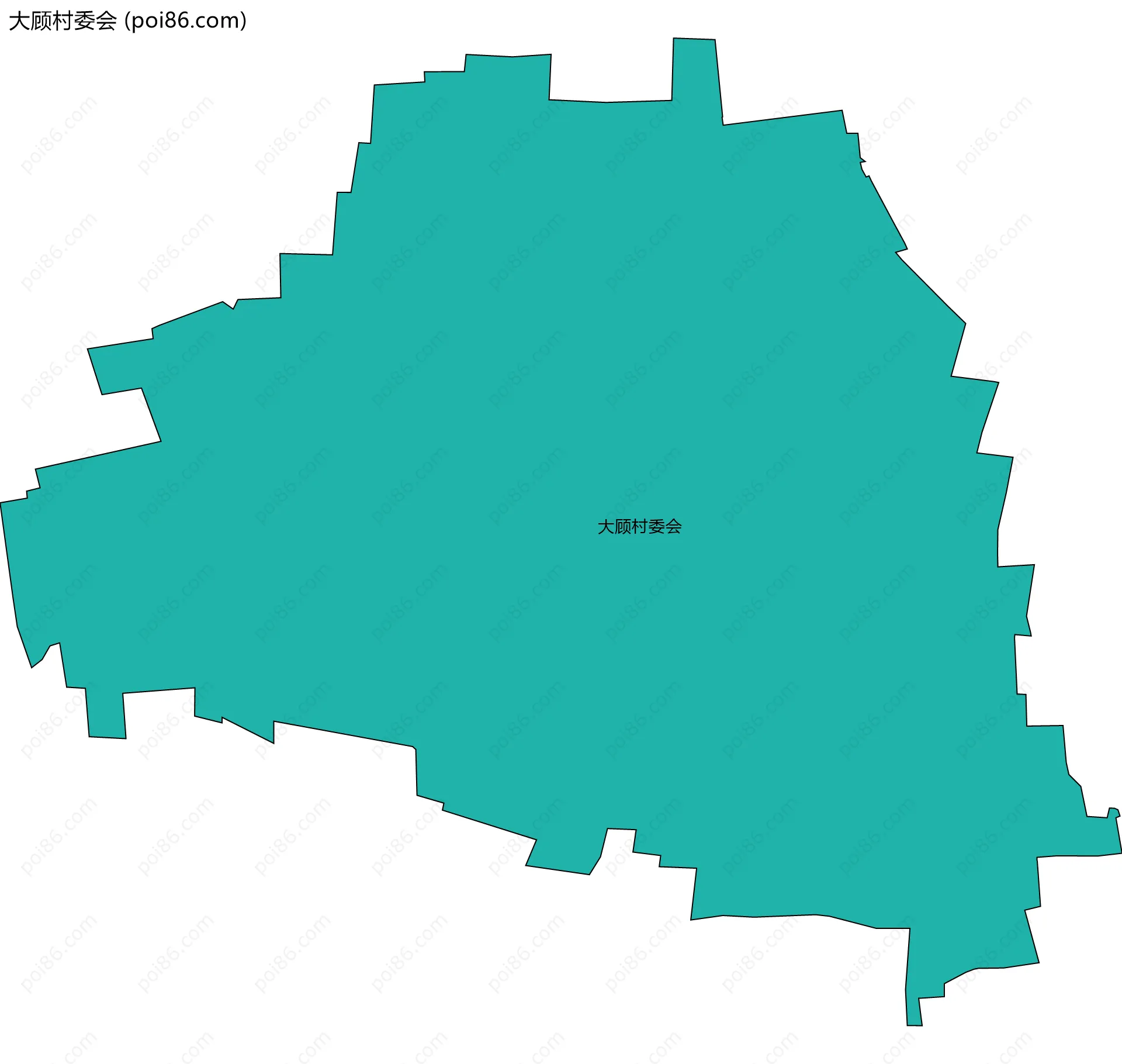 大顾村委会边界地图