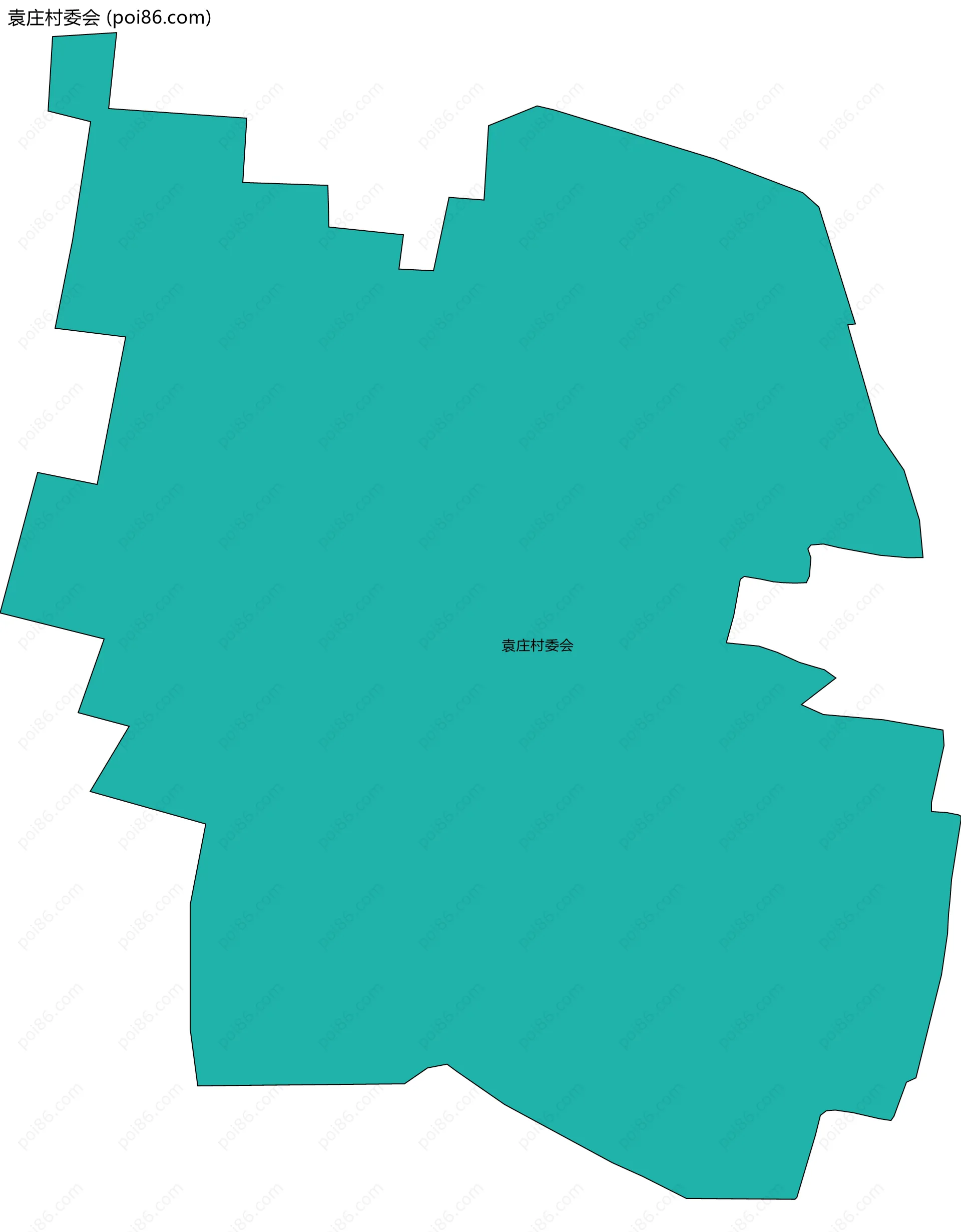 袁庄村委会边界地图