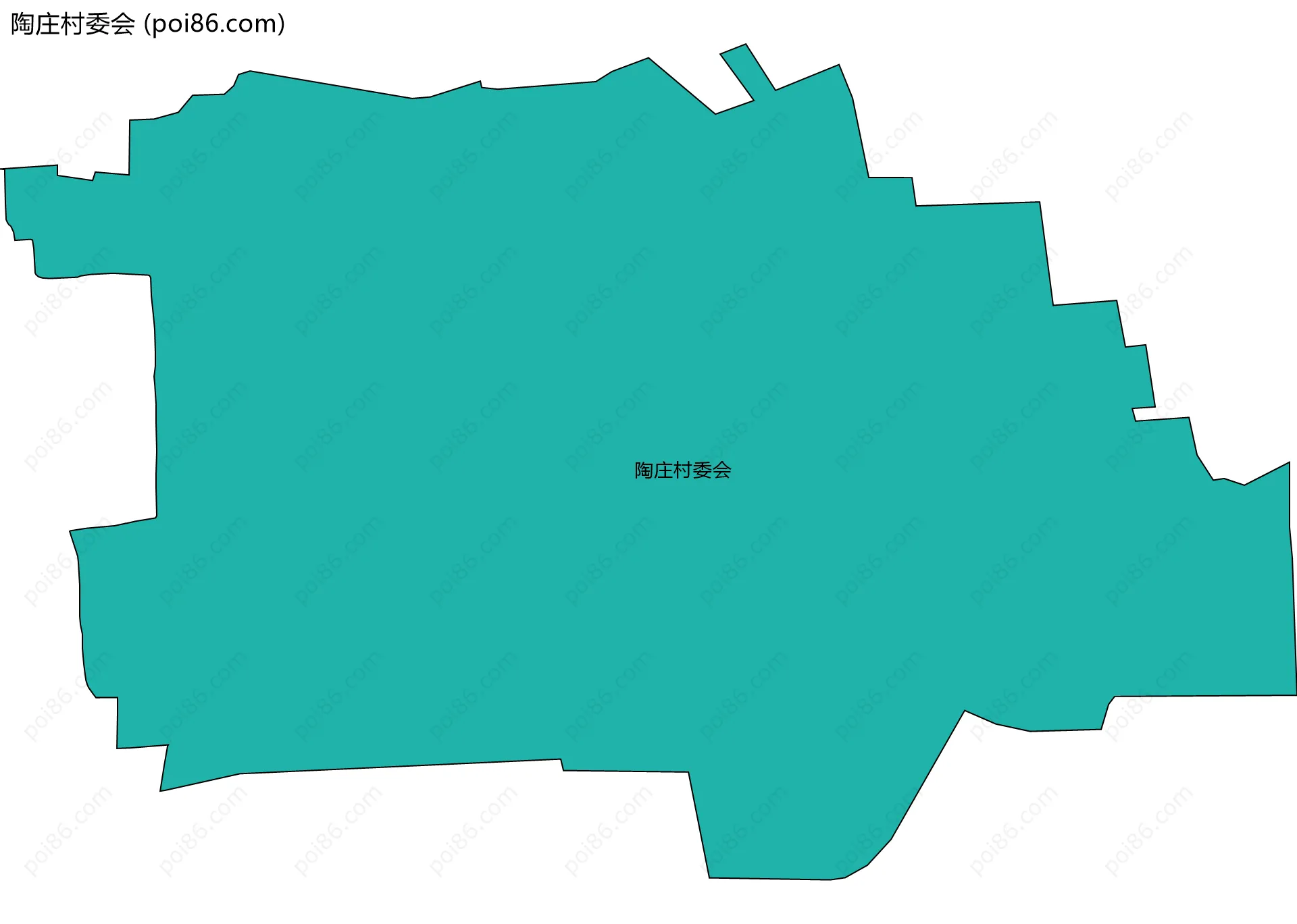 陶庄村委会边界地图