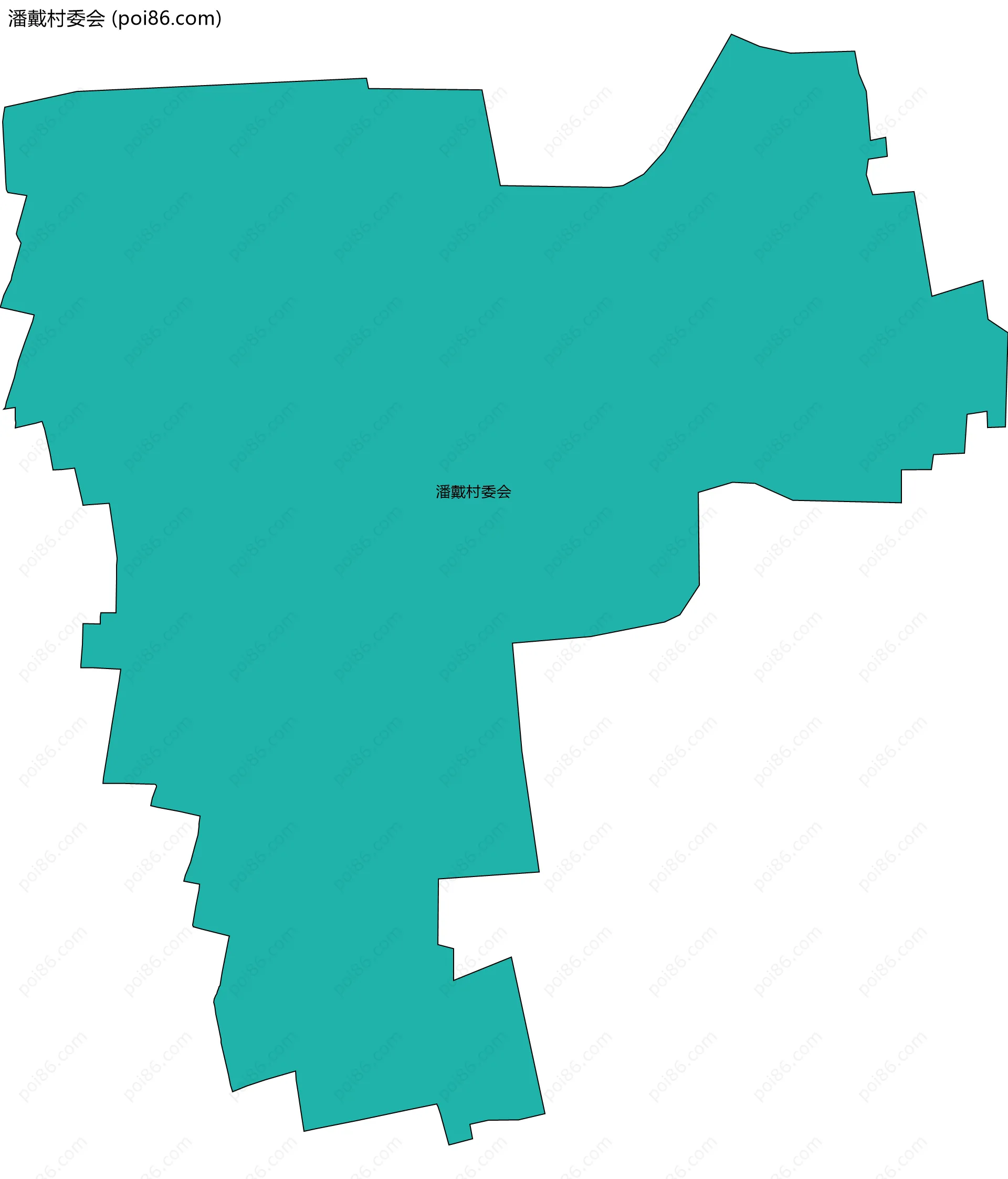 潘戴村委会边界地图