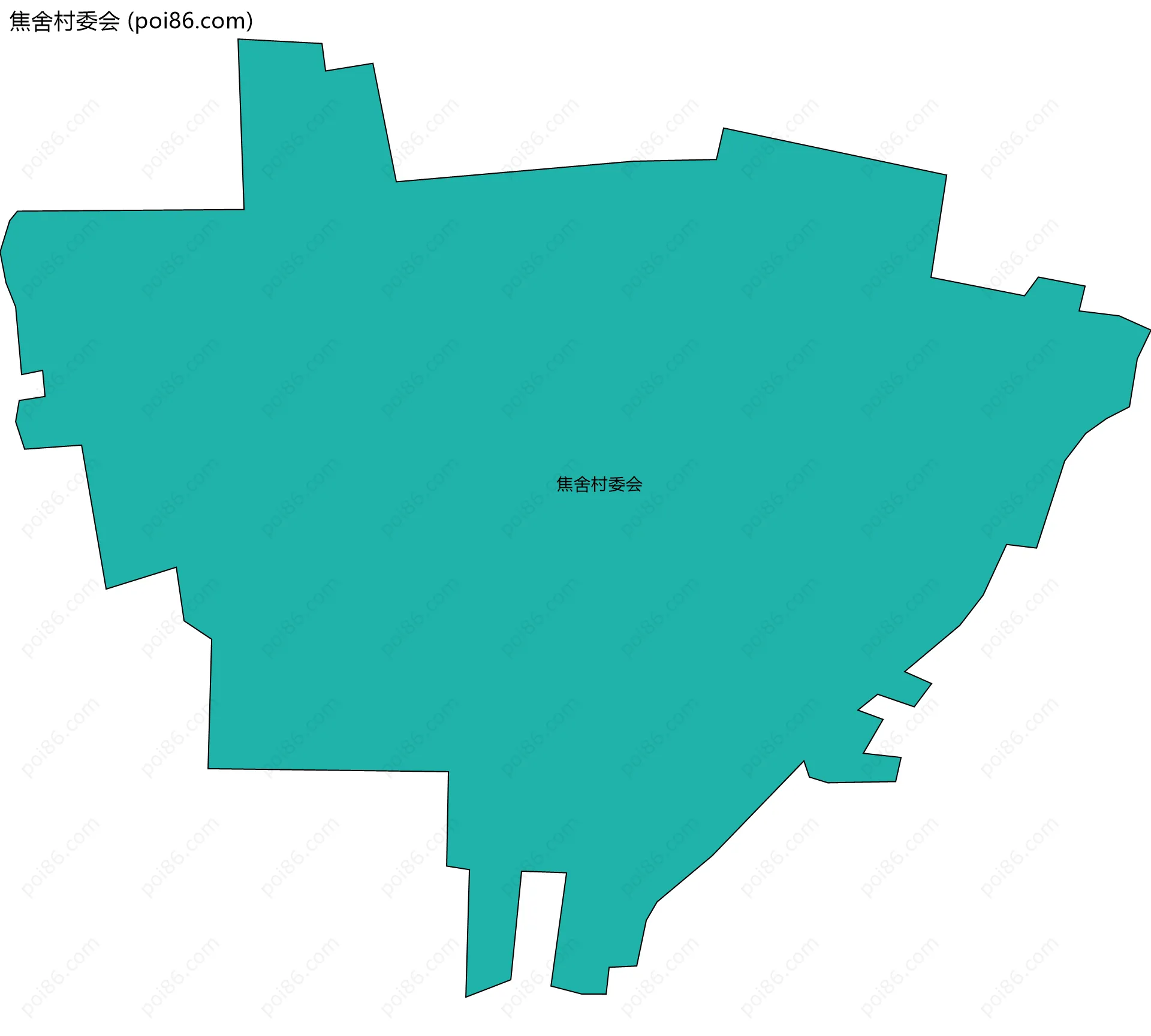 焦舍村委会边界地图