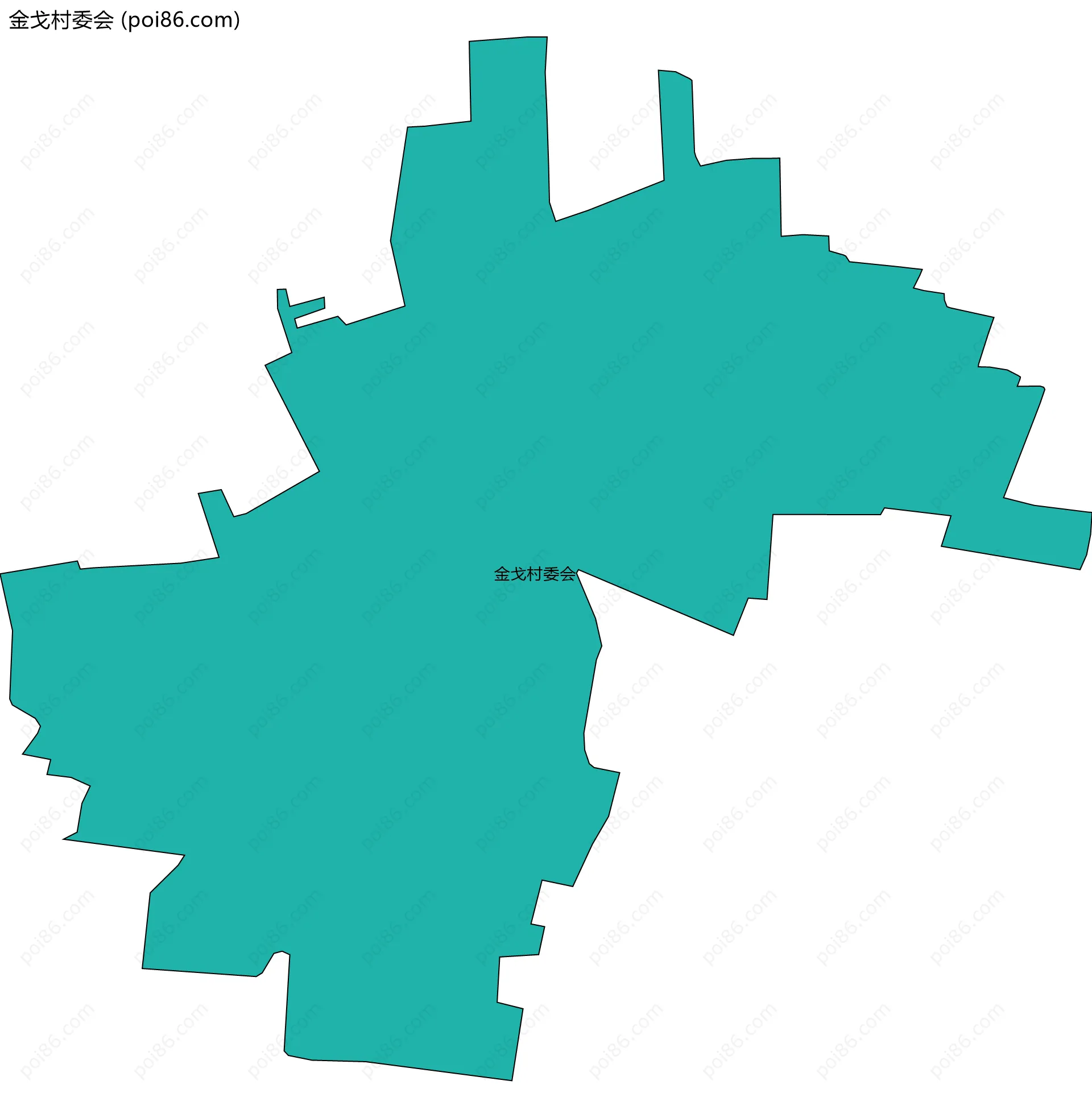 金戈村委会边界地图
