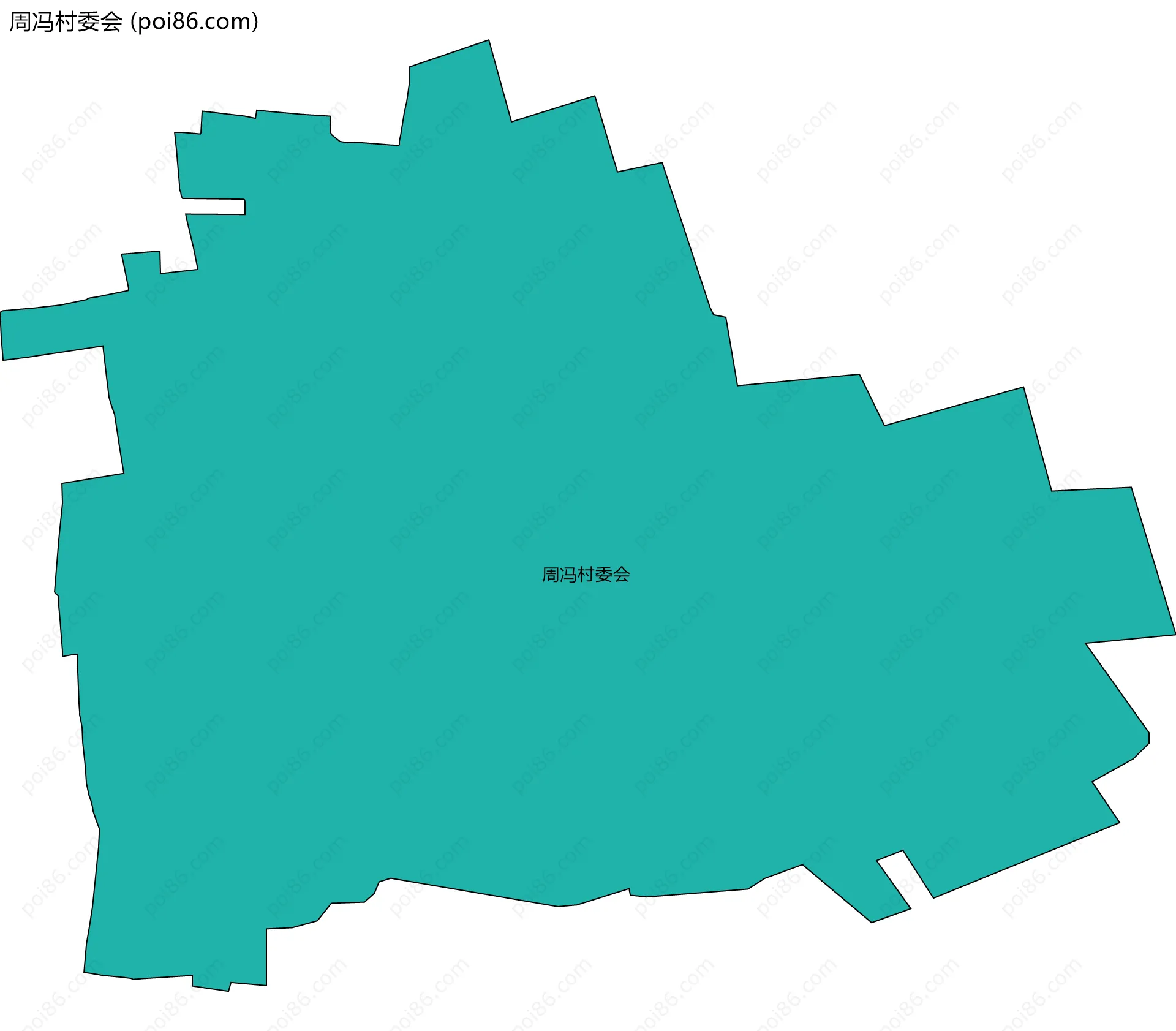 周冯村委会边界地图