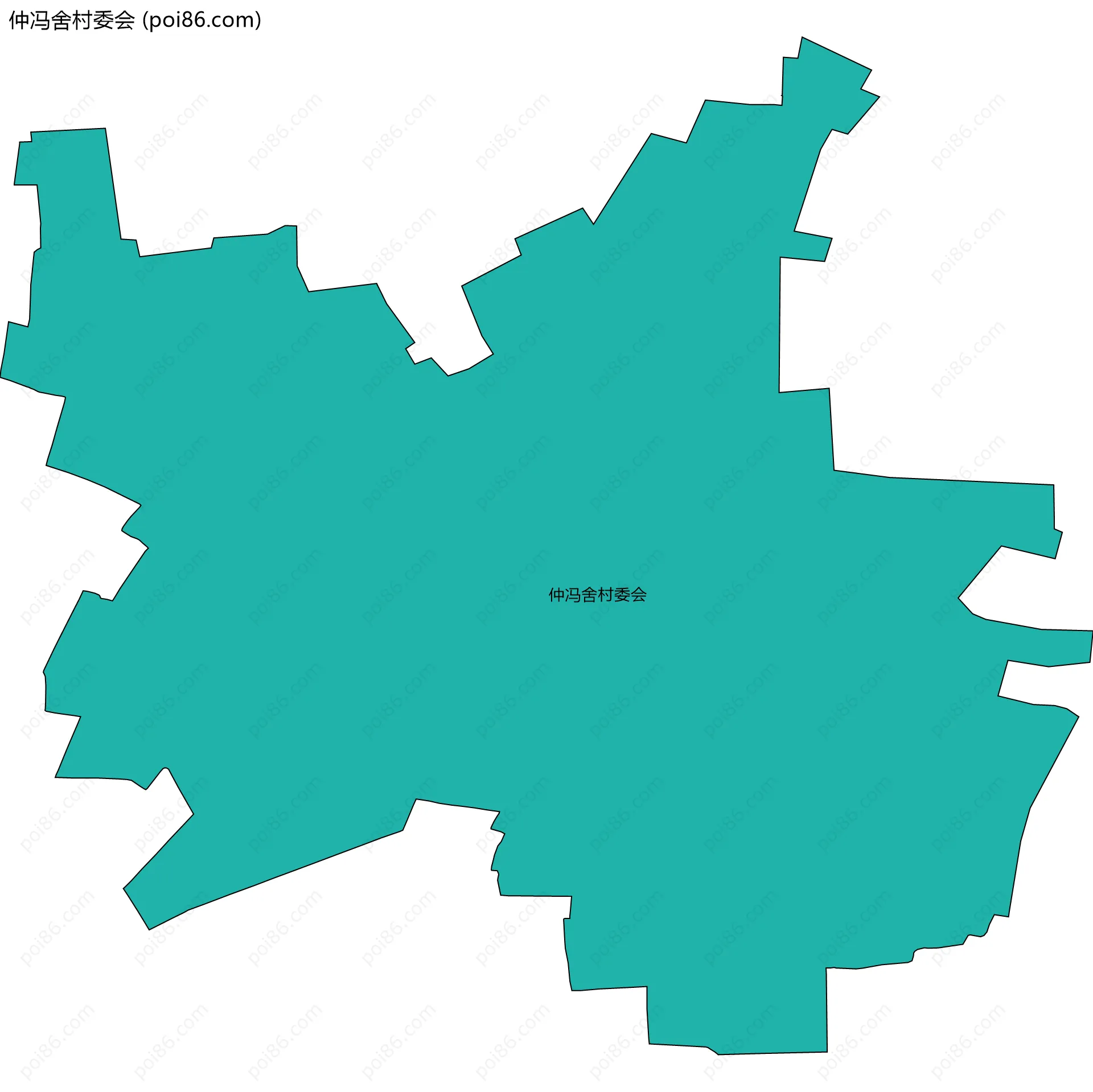 仲冯舍村委会边界地图