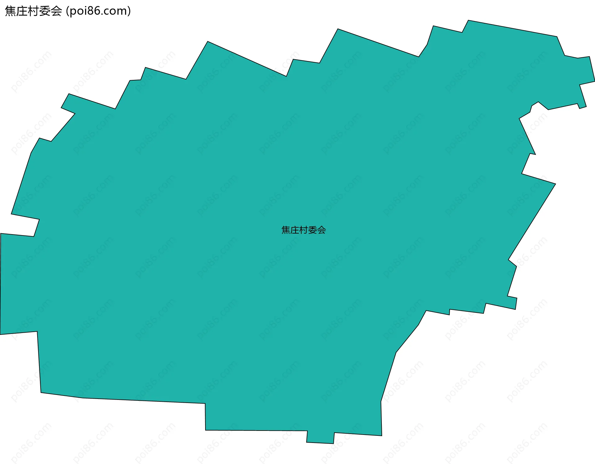 焦庄村委会边界地图