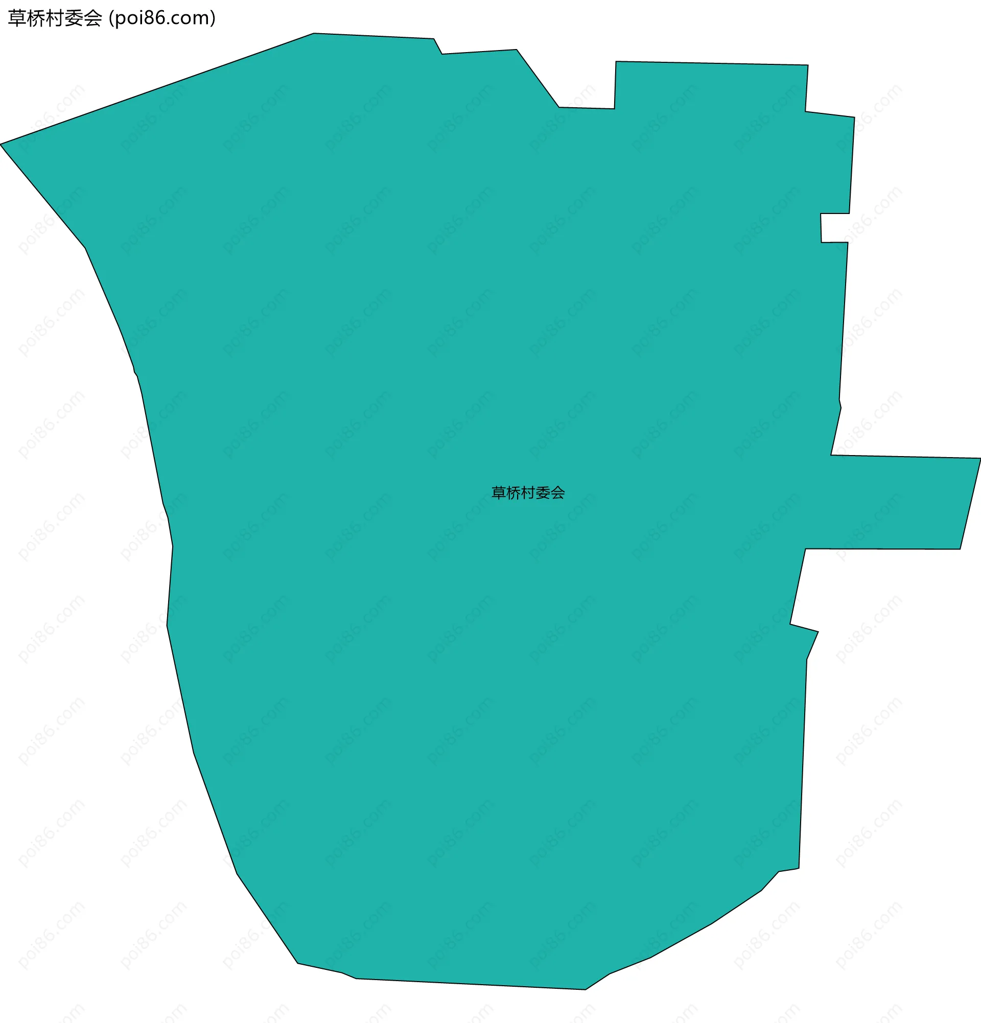 草桥村委会边界地图
