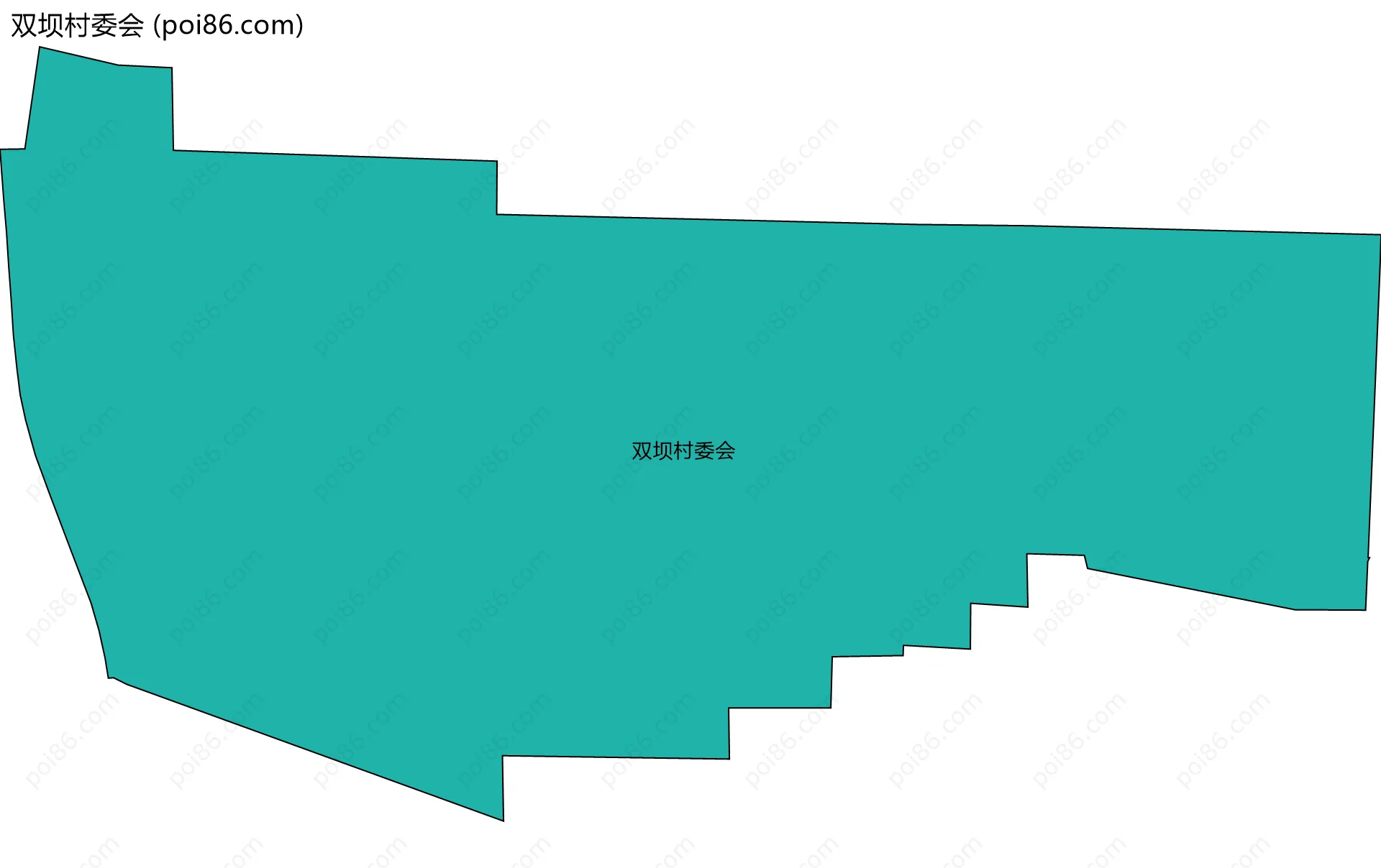 双坝村委会边界地图
