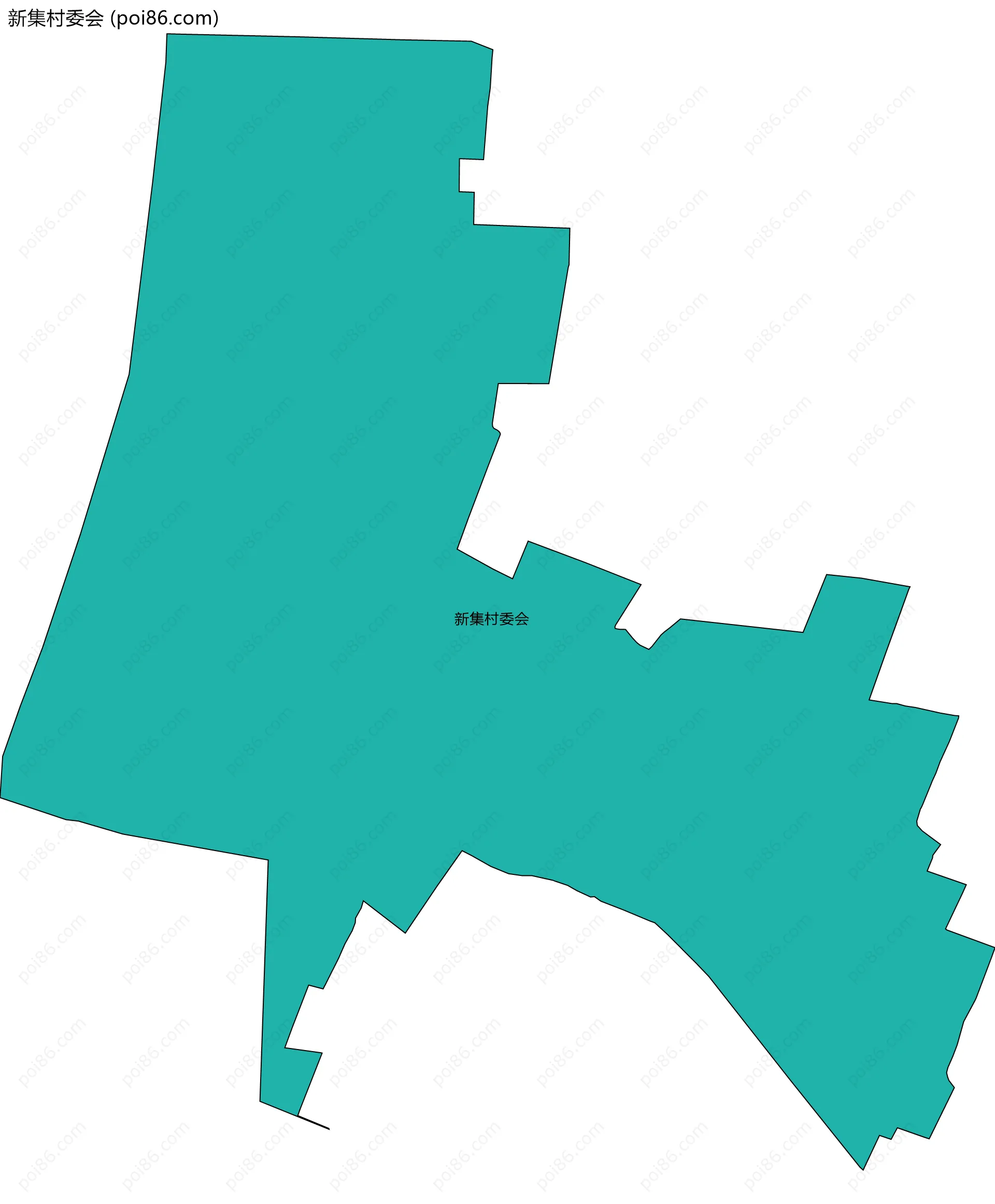 新集村委会边界地图