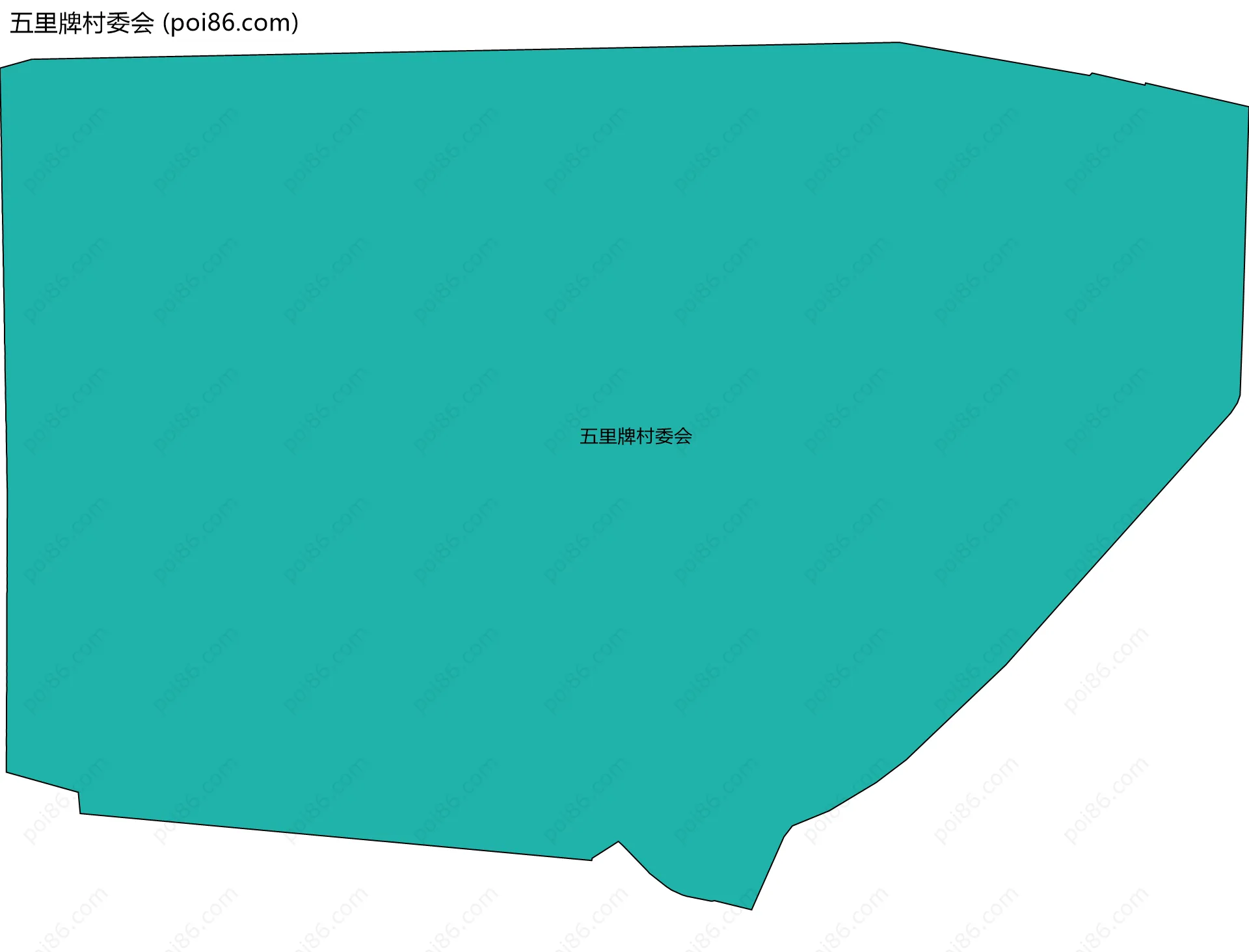 五里牌村委会边界地图
