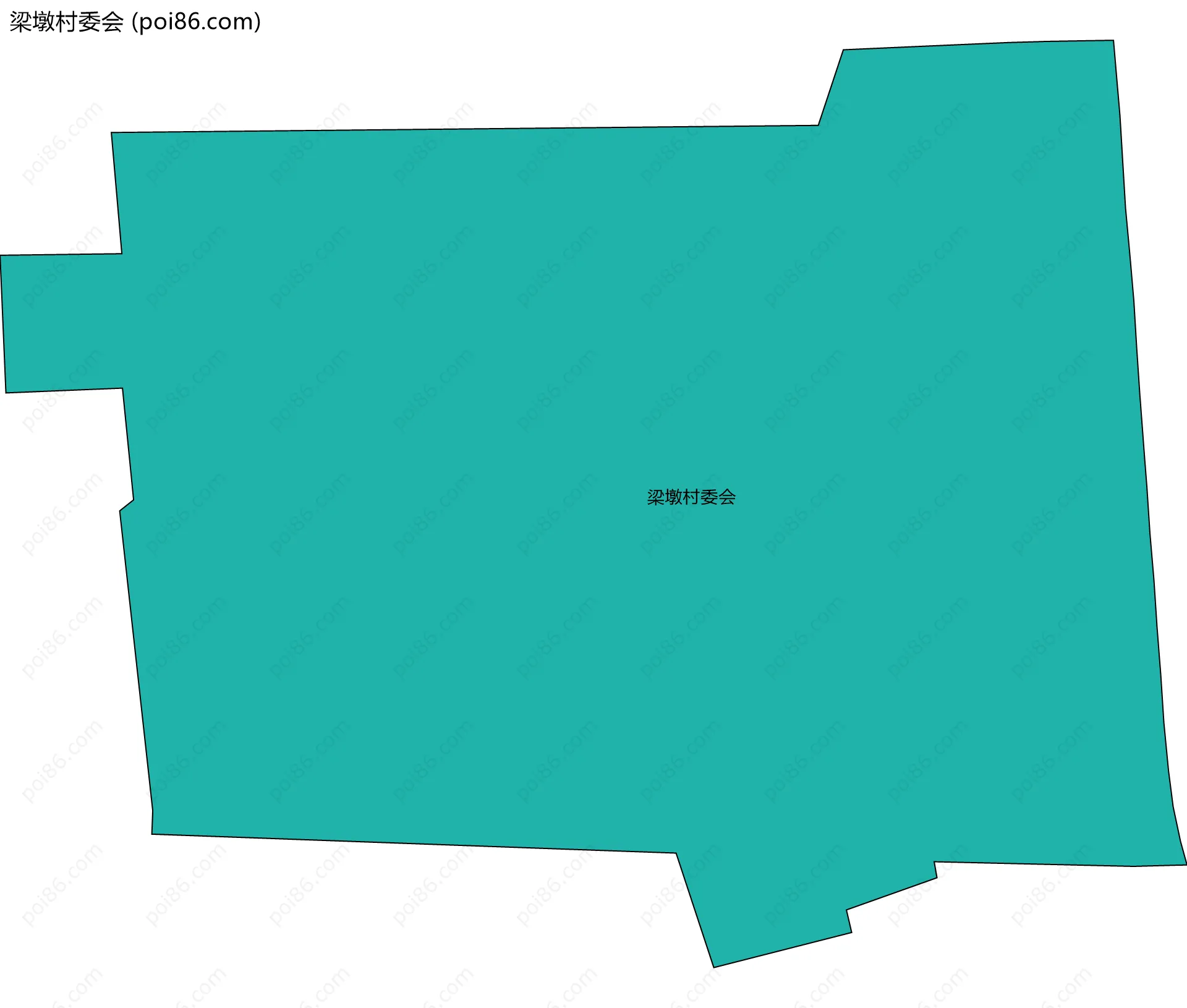 梁墩村委会边界地图